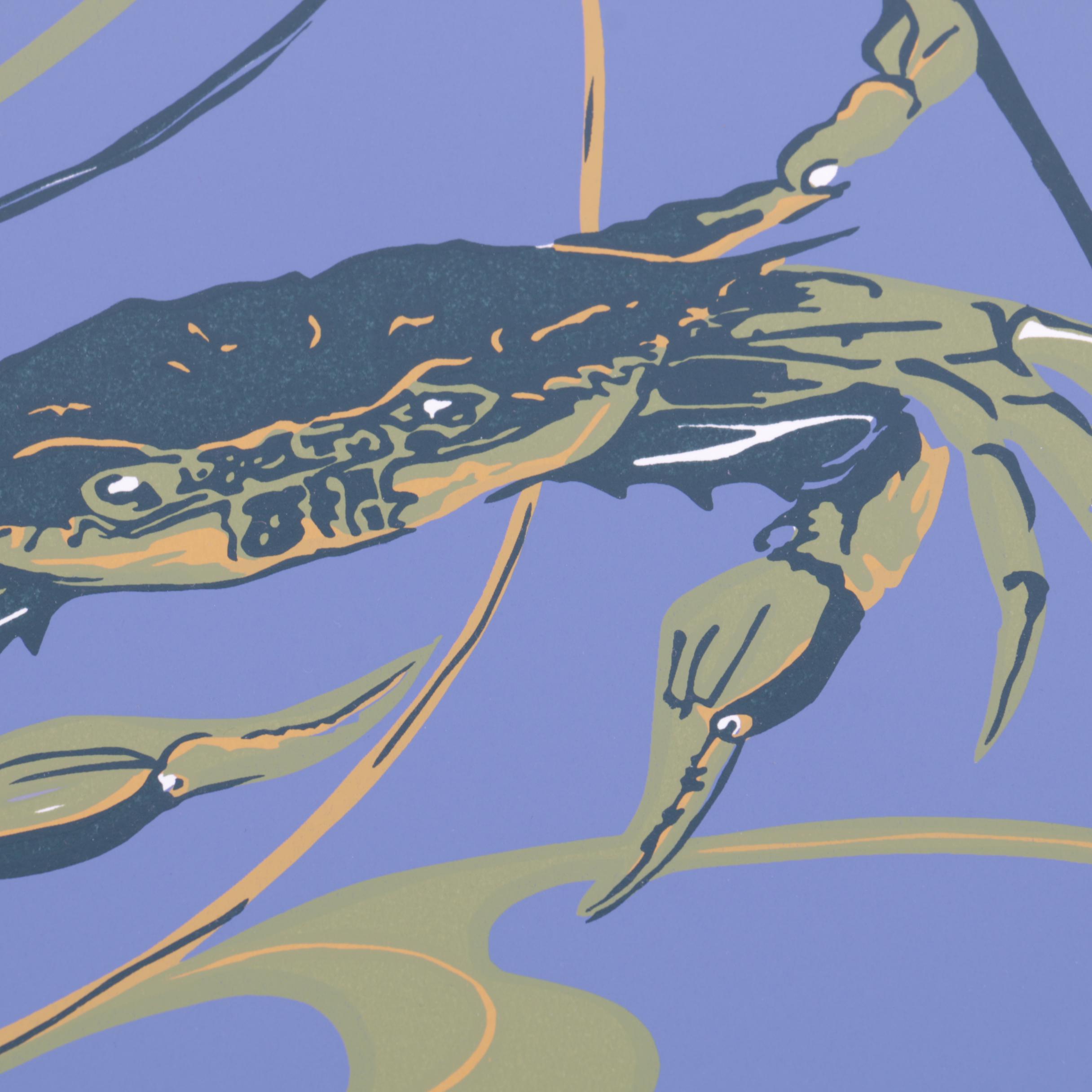 Georgie Dussouy 1995 Limited Edition Lacombe Crab Festival Serigraph Poster