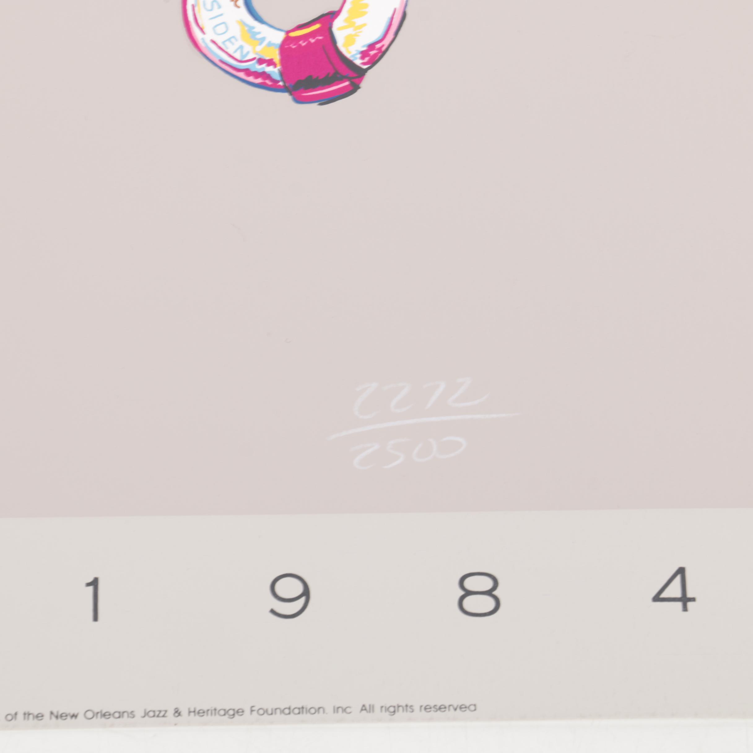 Bascle Limited Edition 1984 New Orleans Jazz and Heritage Festival Serigraph