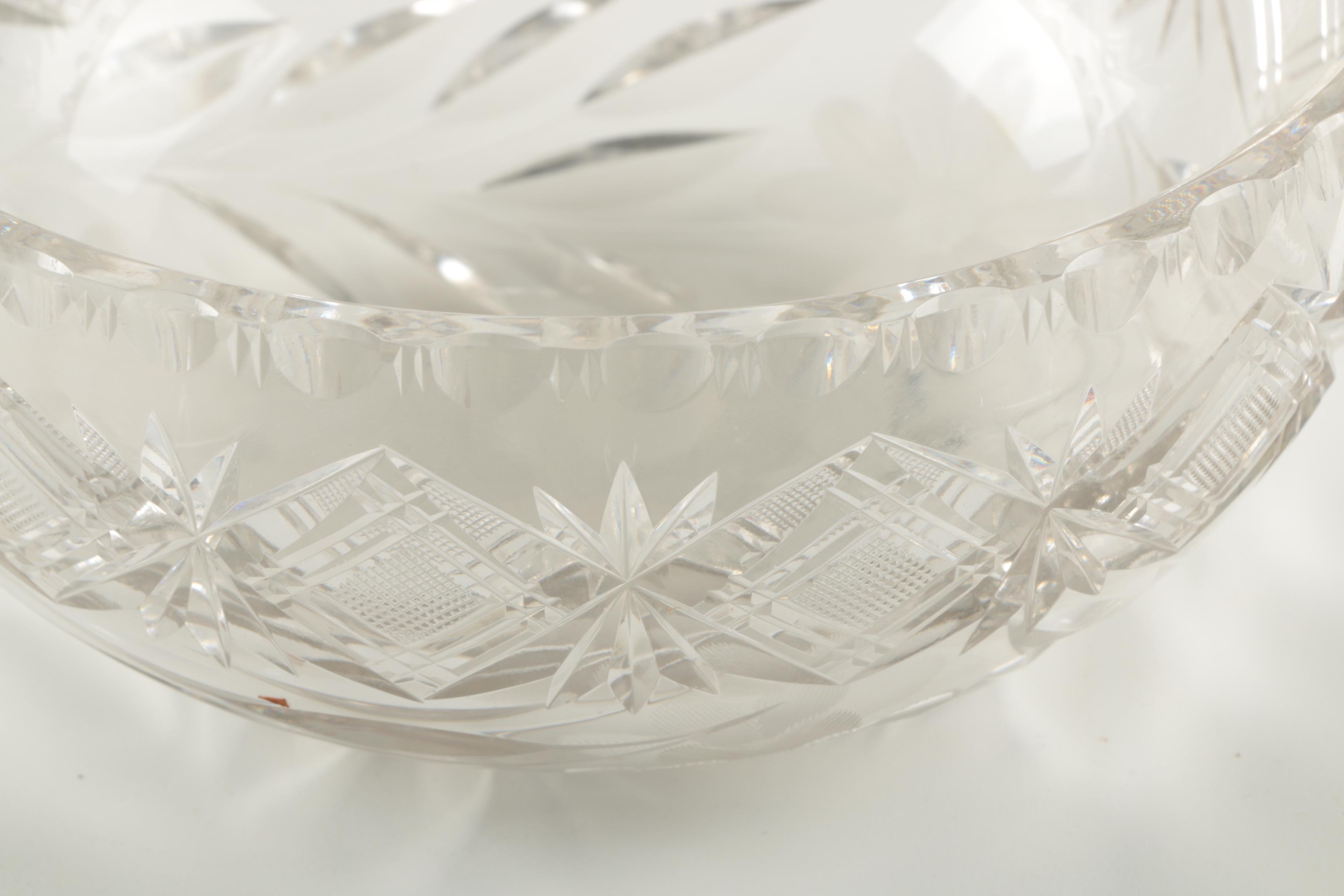 Vintage Cut Glass Serving Bowls
