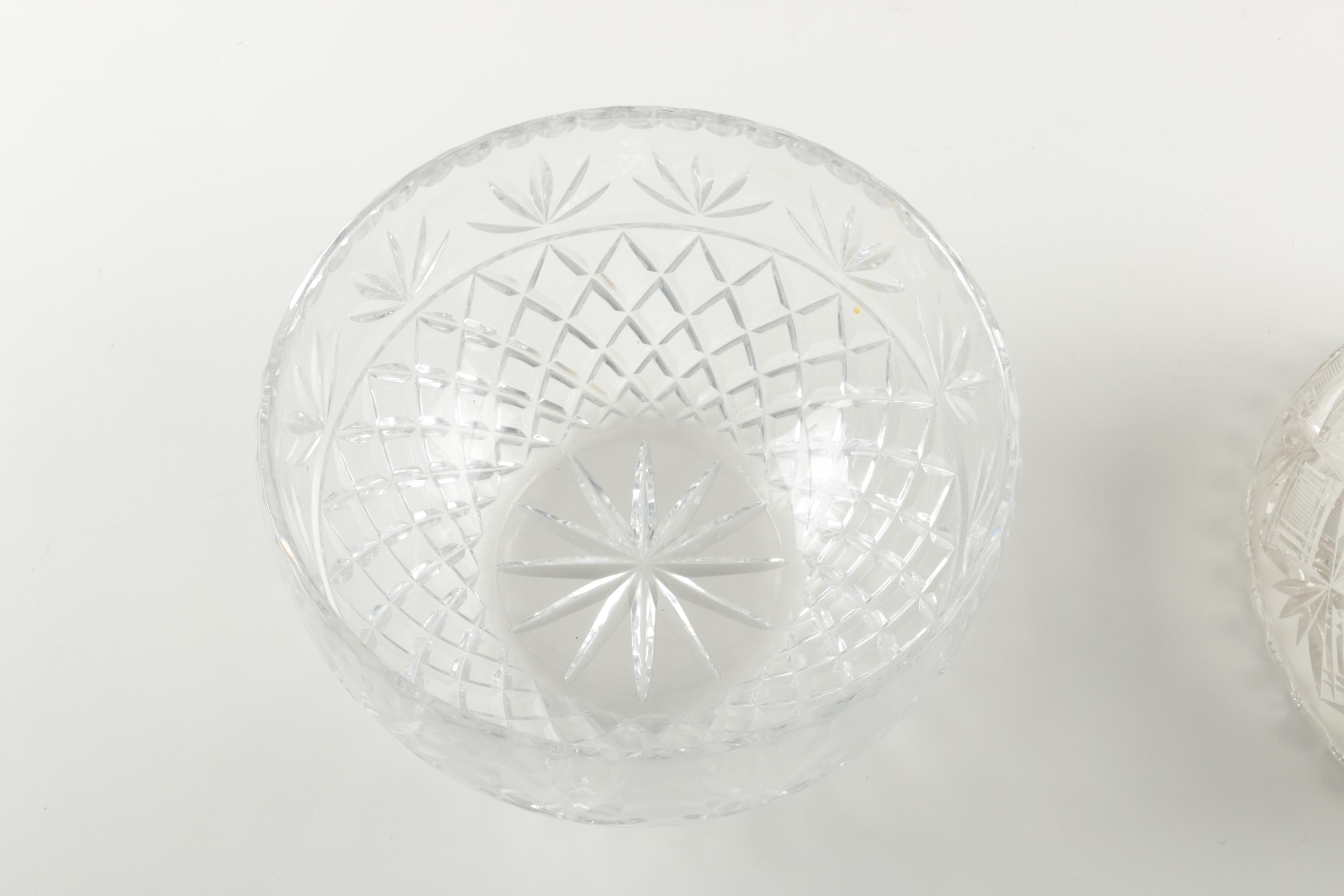 Vintage Cut Glass Serving Bowls
