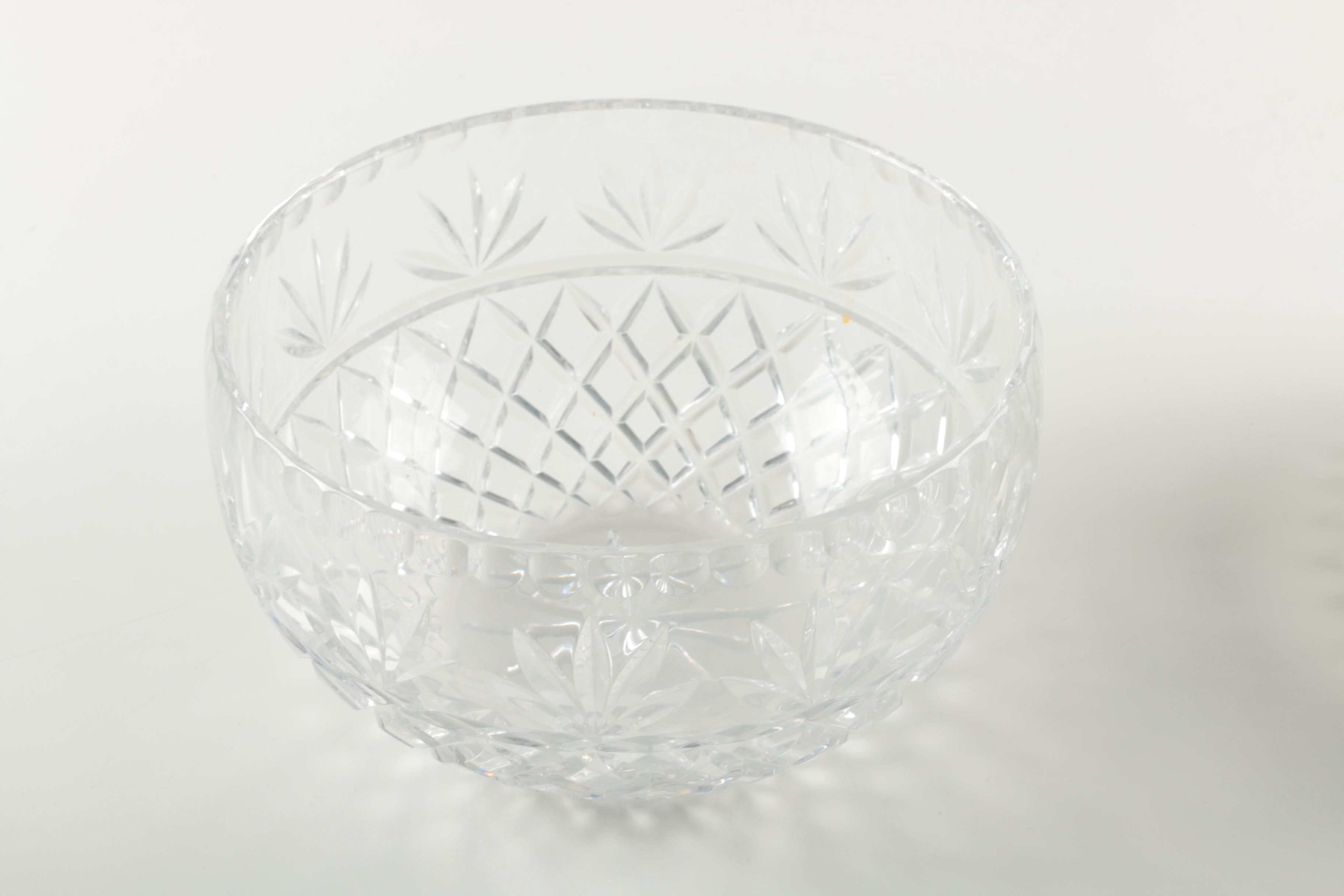 Vintage Cut Glass Serving Bowls