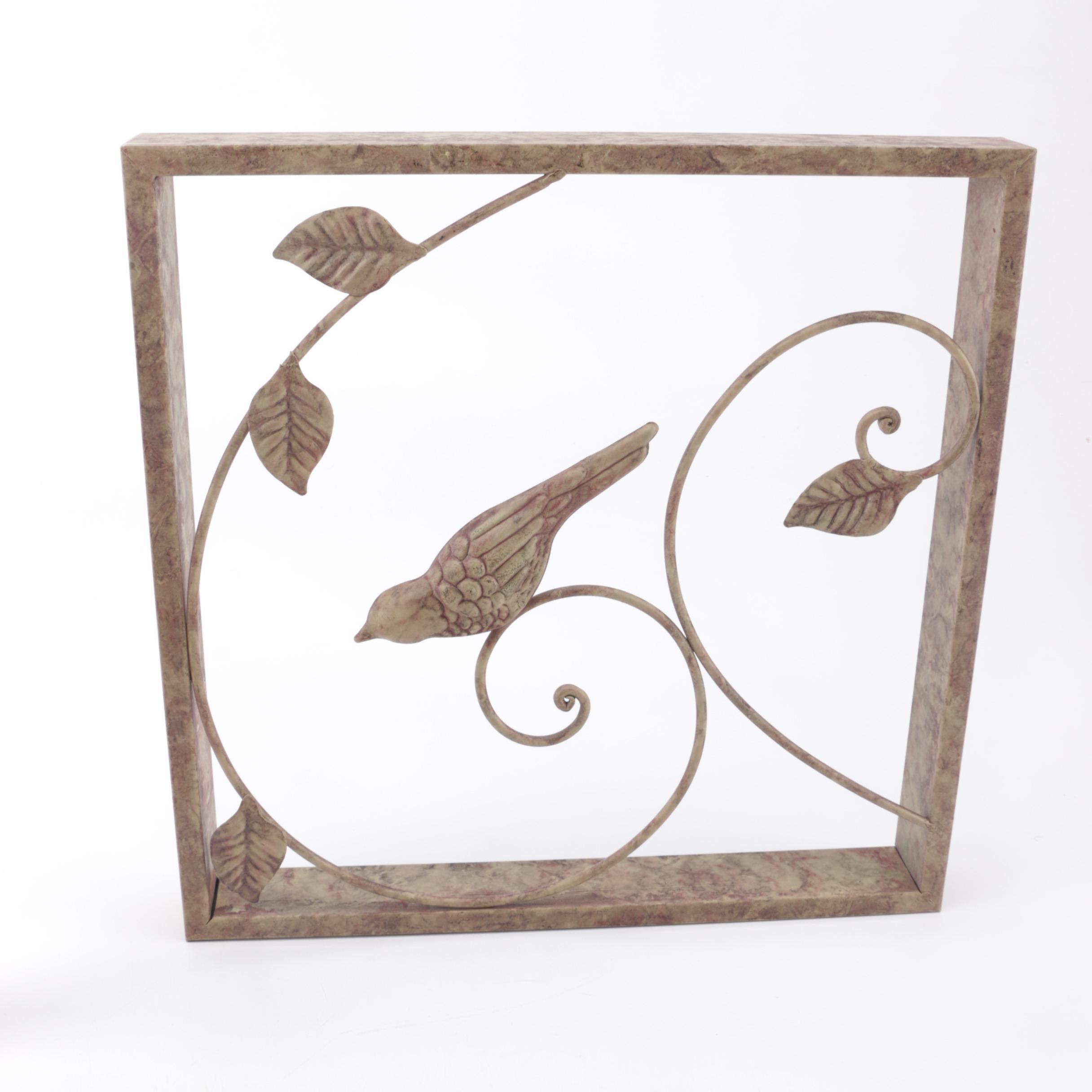 Metal Bird Motif Wall Hangings