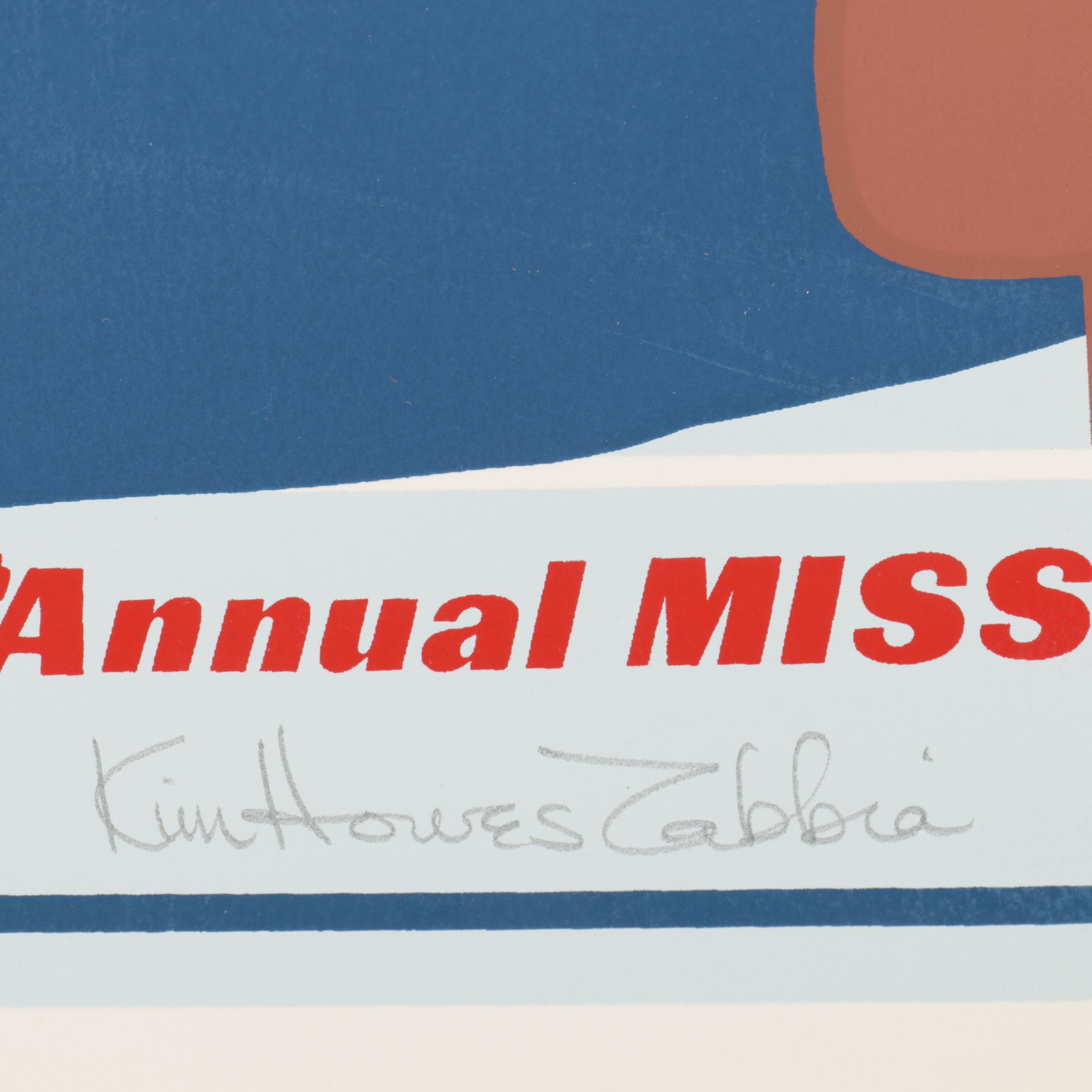 Limited Edition 1982 Mississippi Deep Sea Fishing Rodeo Serigraph Poster