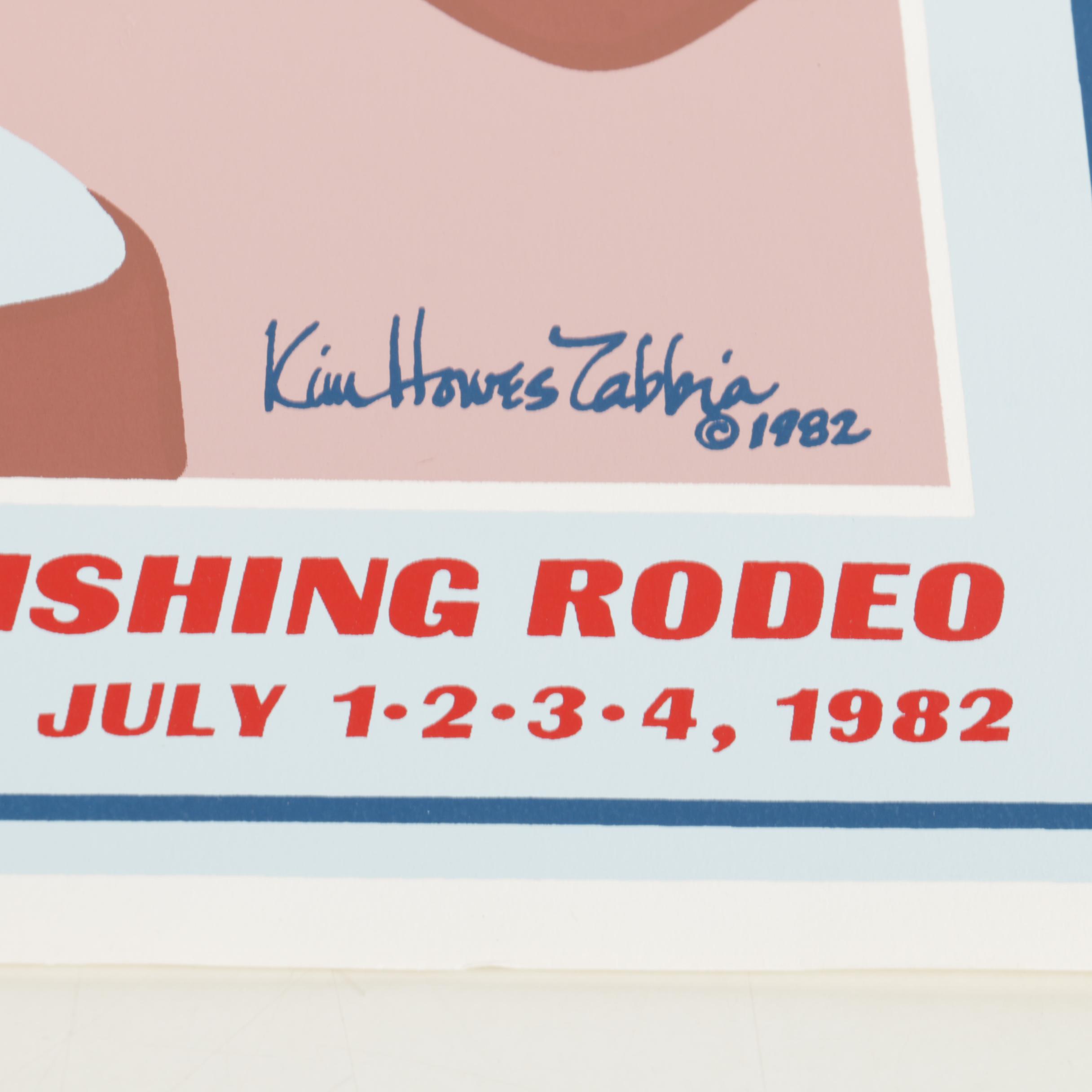 Limited Edition 1982 Mississippi Deep Sea Fishing Rodeo Serigraph Poster