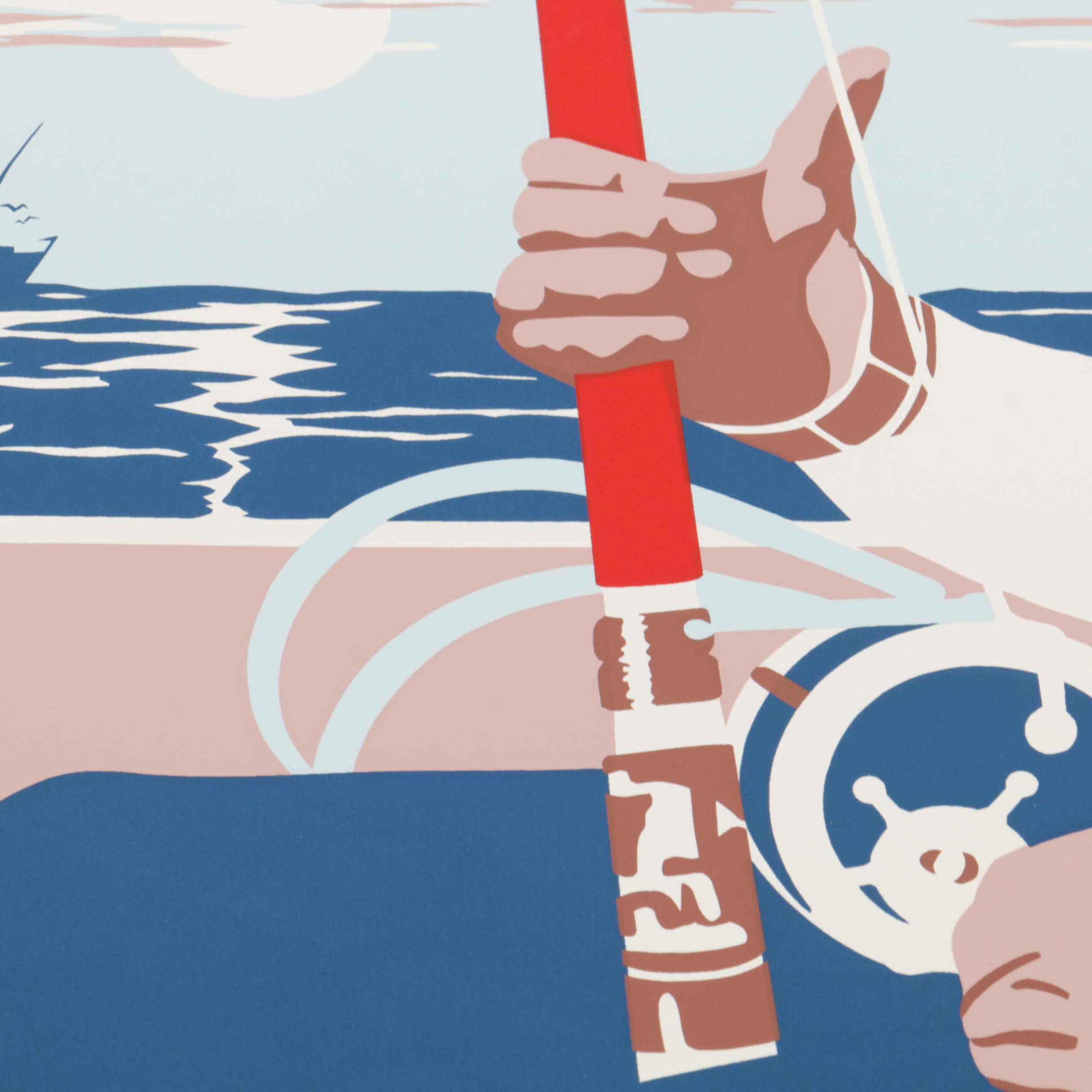 Limited Edition 1982 Mississippi Deep Sea Fishing Rodeo Serigraph Poster