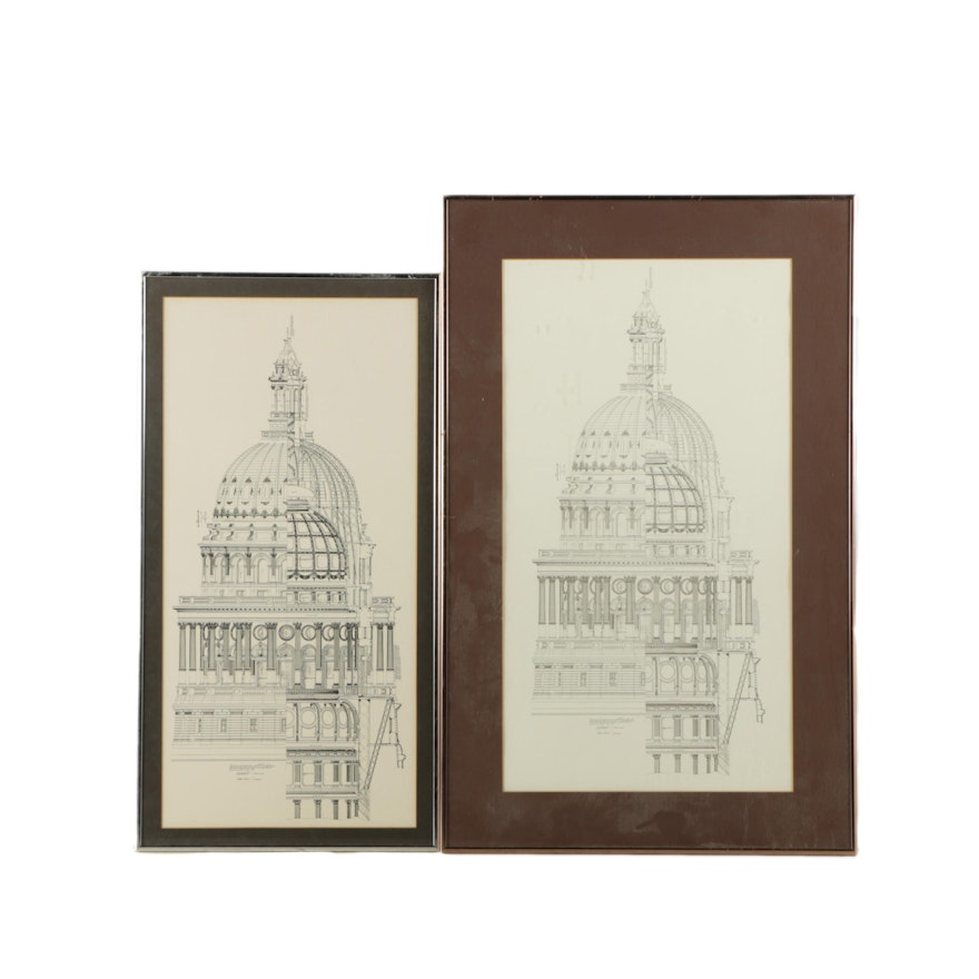 Lithographs of the Texas State Capitol Building