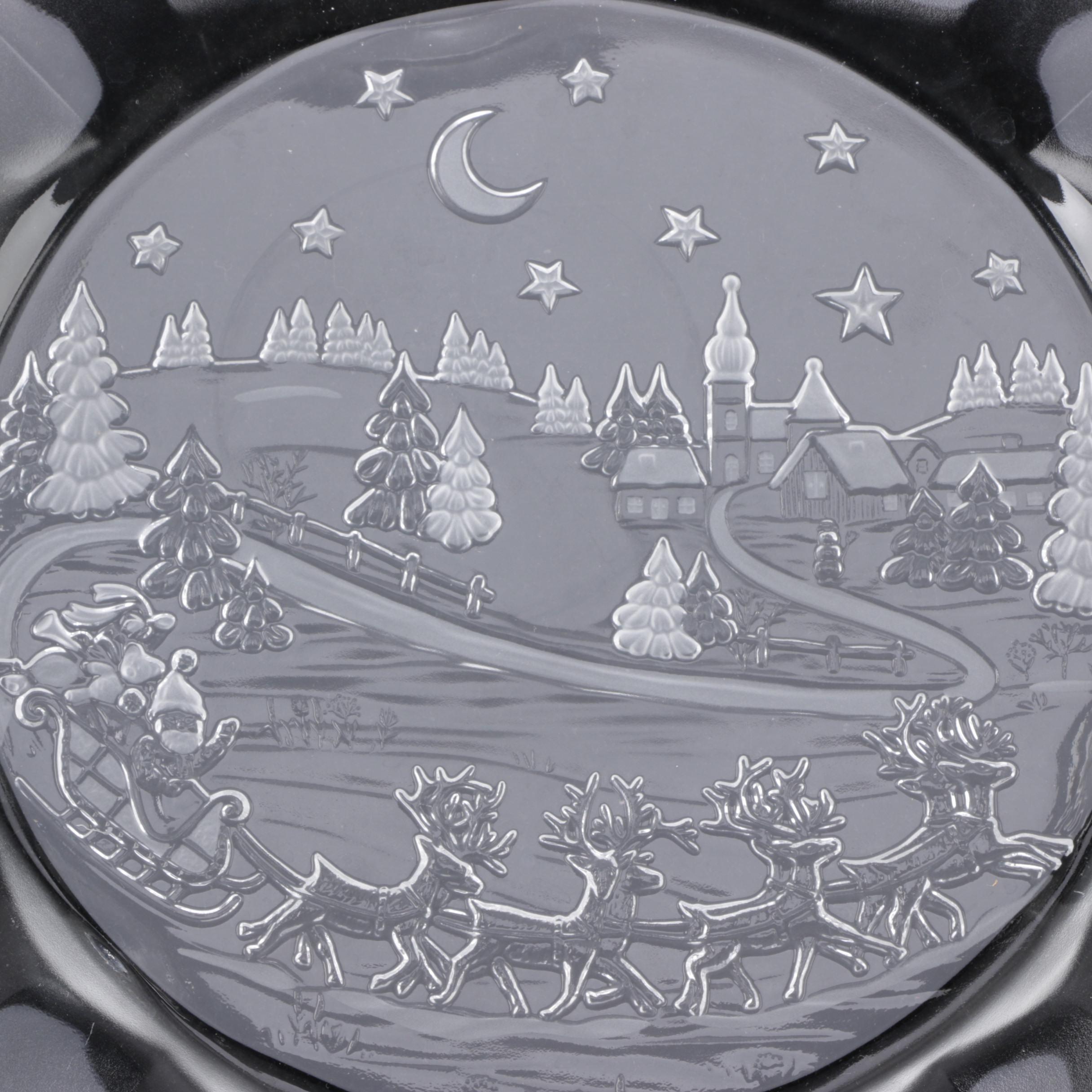 Glass Christmas Plate