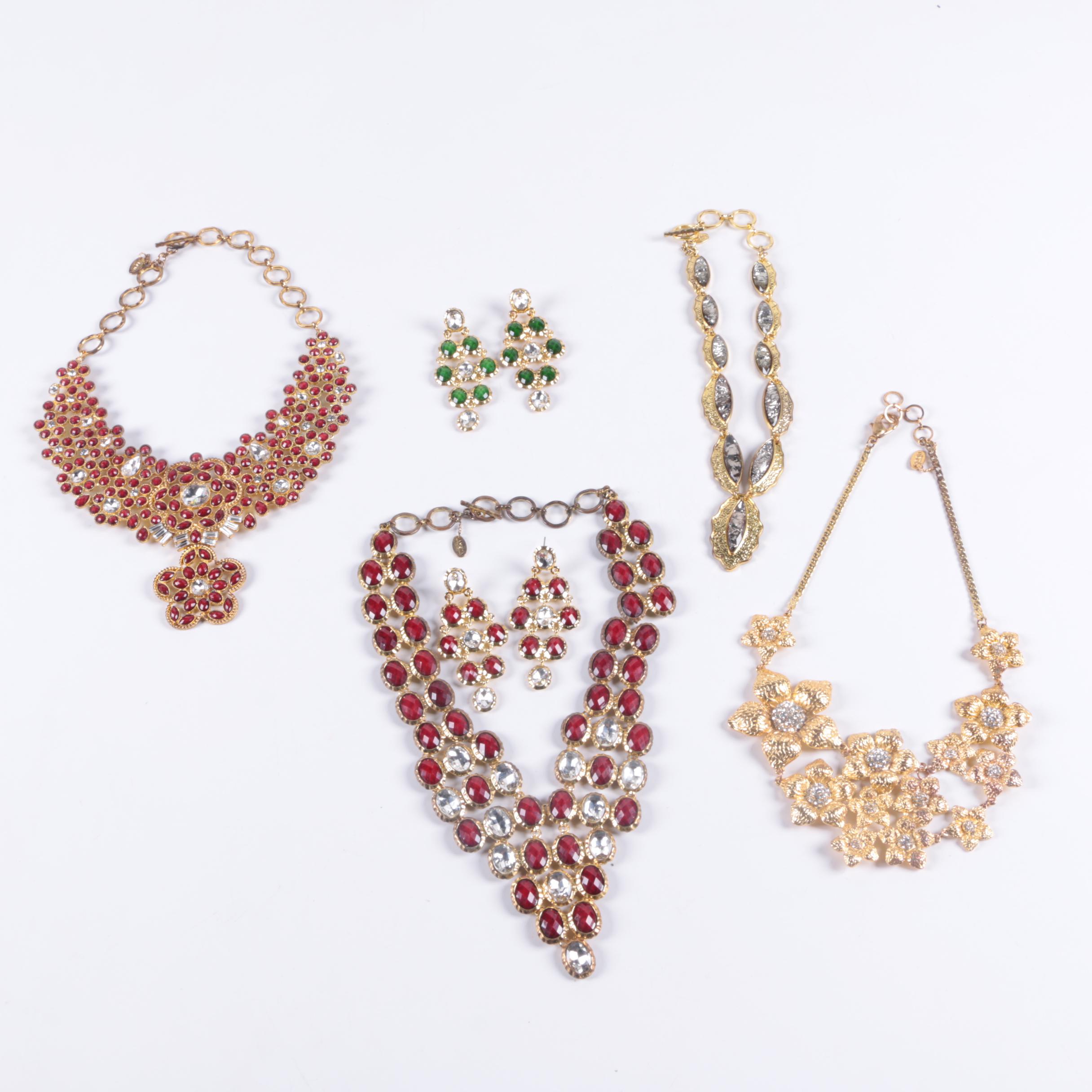 Collection of Amrita Singh Necklaces and Earrings