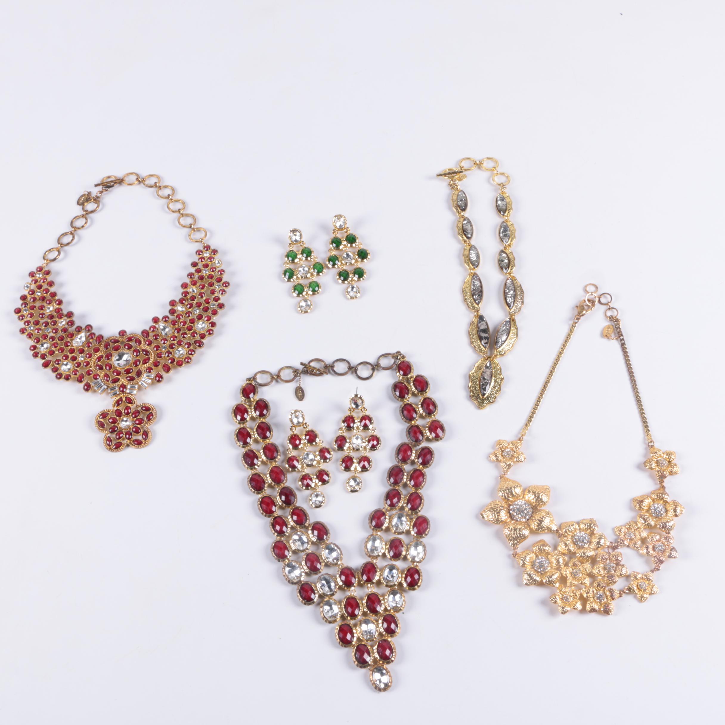 Collection of Amrita Singh Necklaces and Earrings