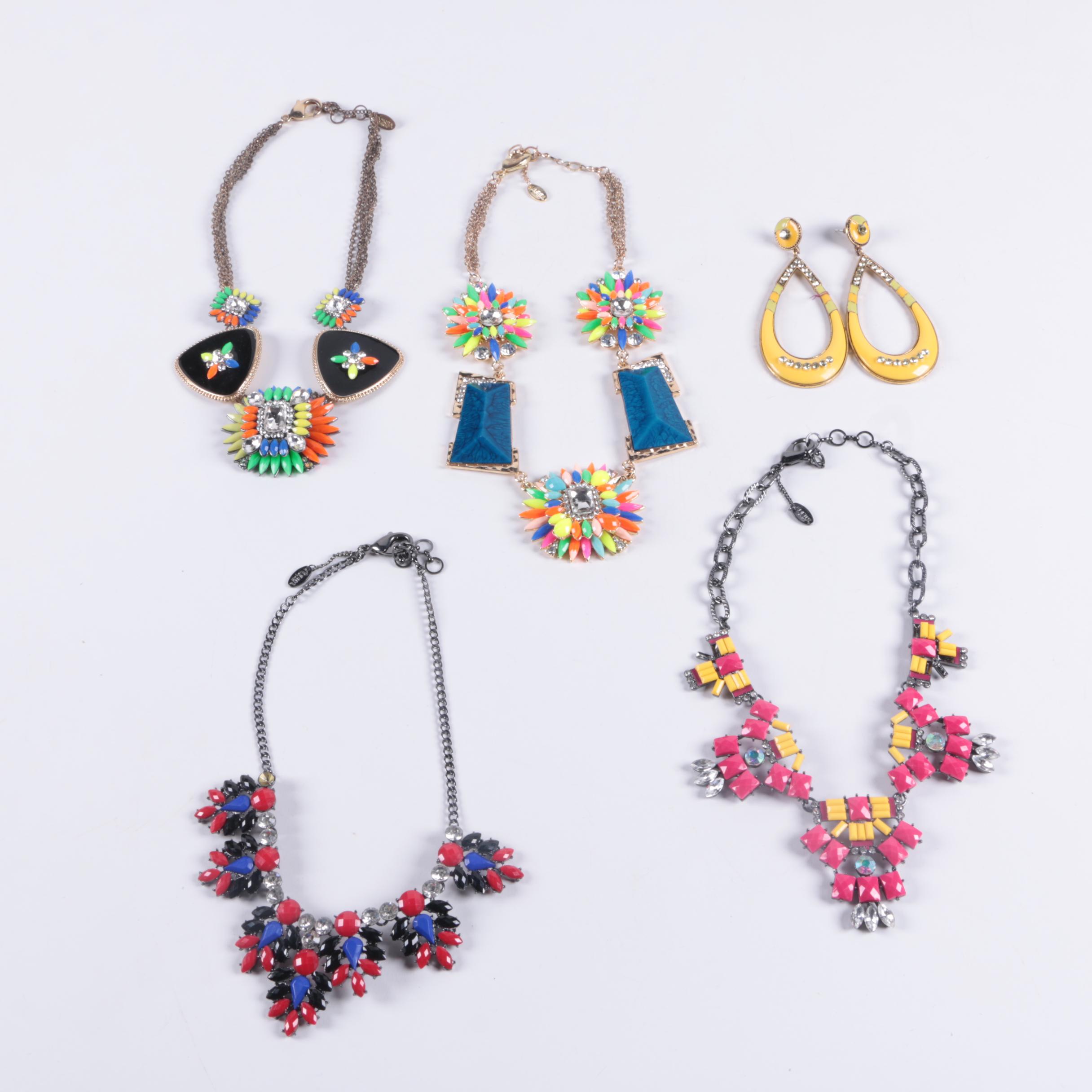 Selection of Necklaces and Pair of Earrings Featuring Amrita Singh