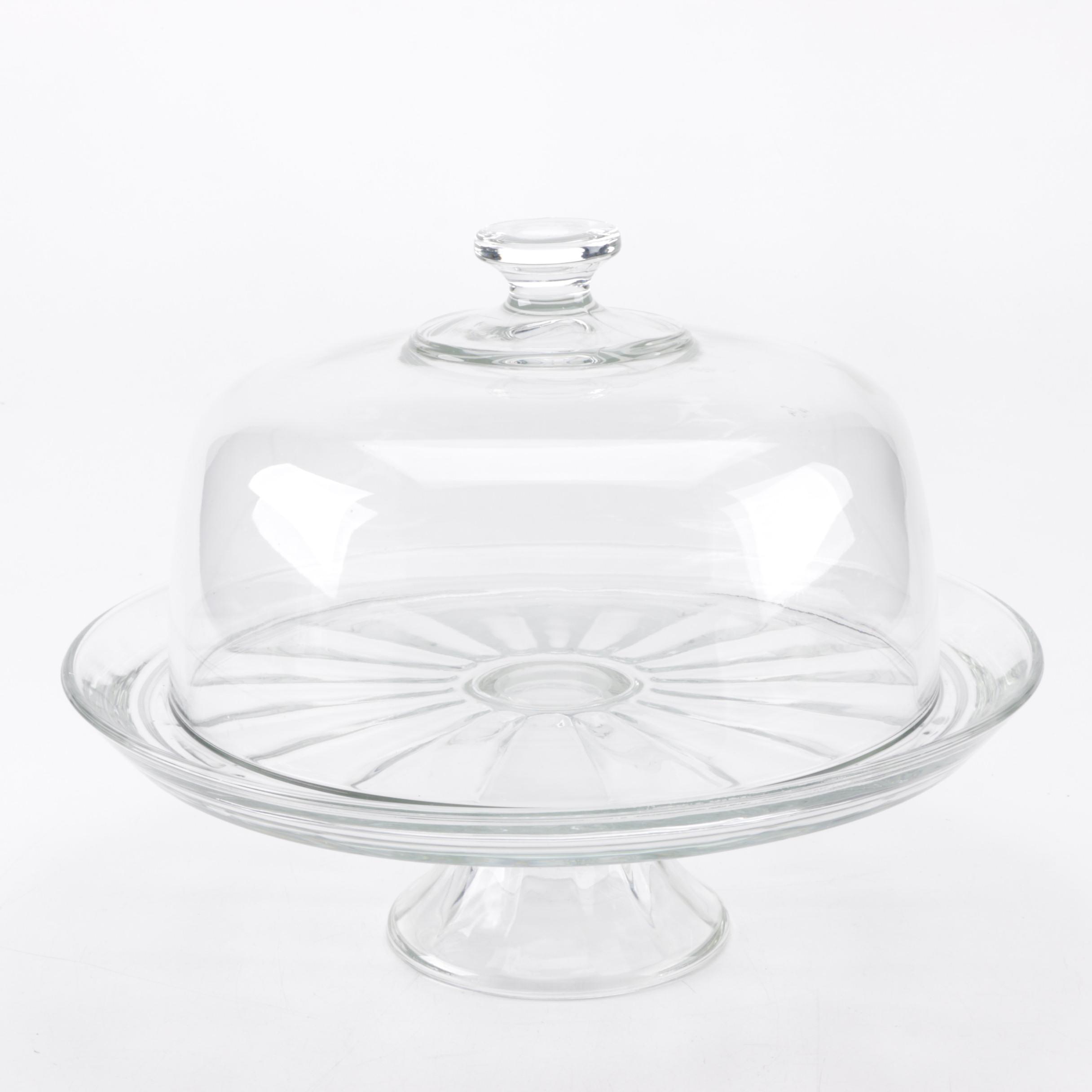 Glass Cake Stand with Cloche