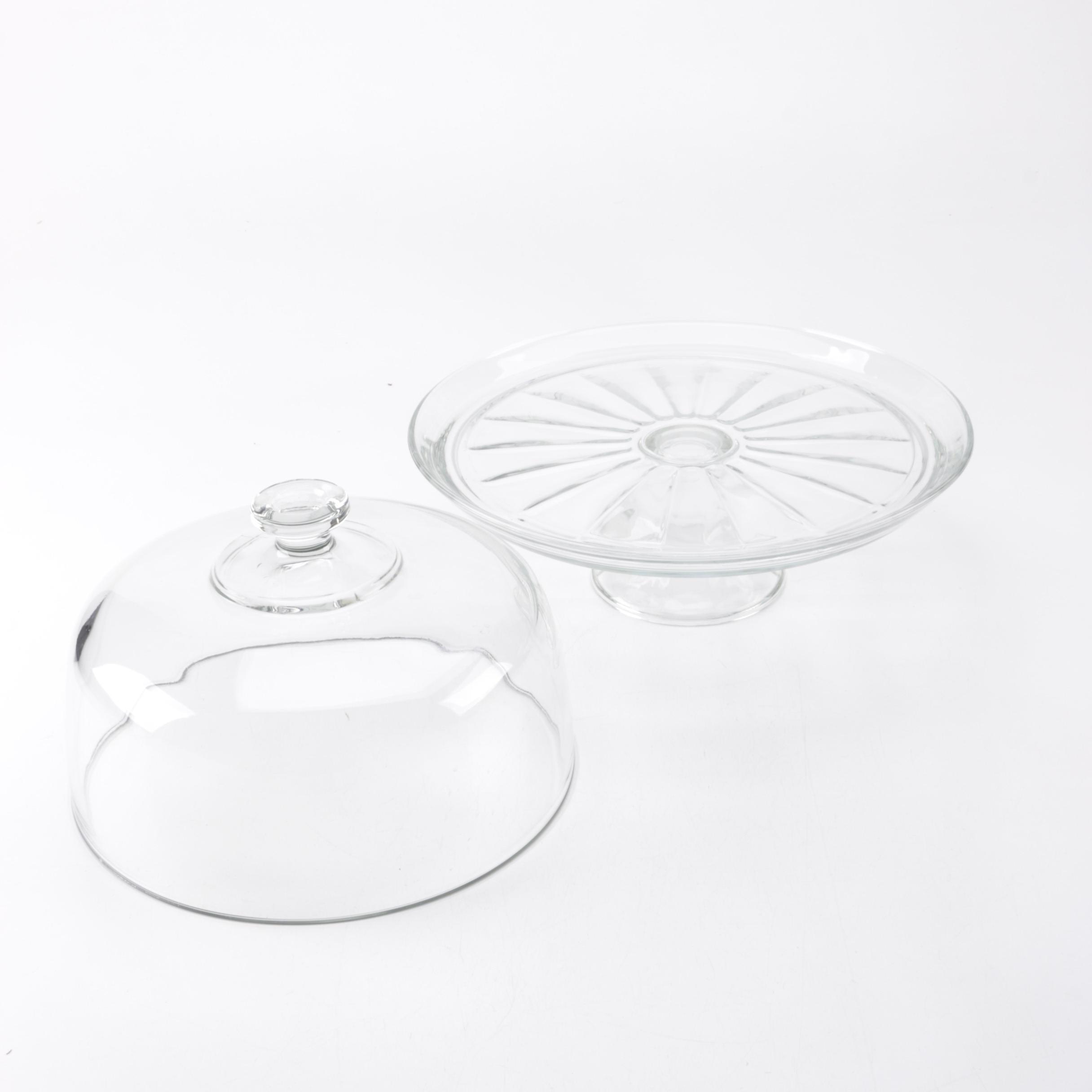 Glass Cake Stand with Cloche