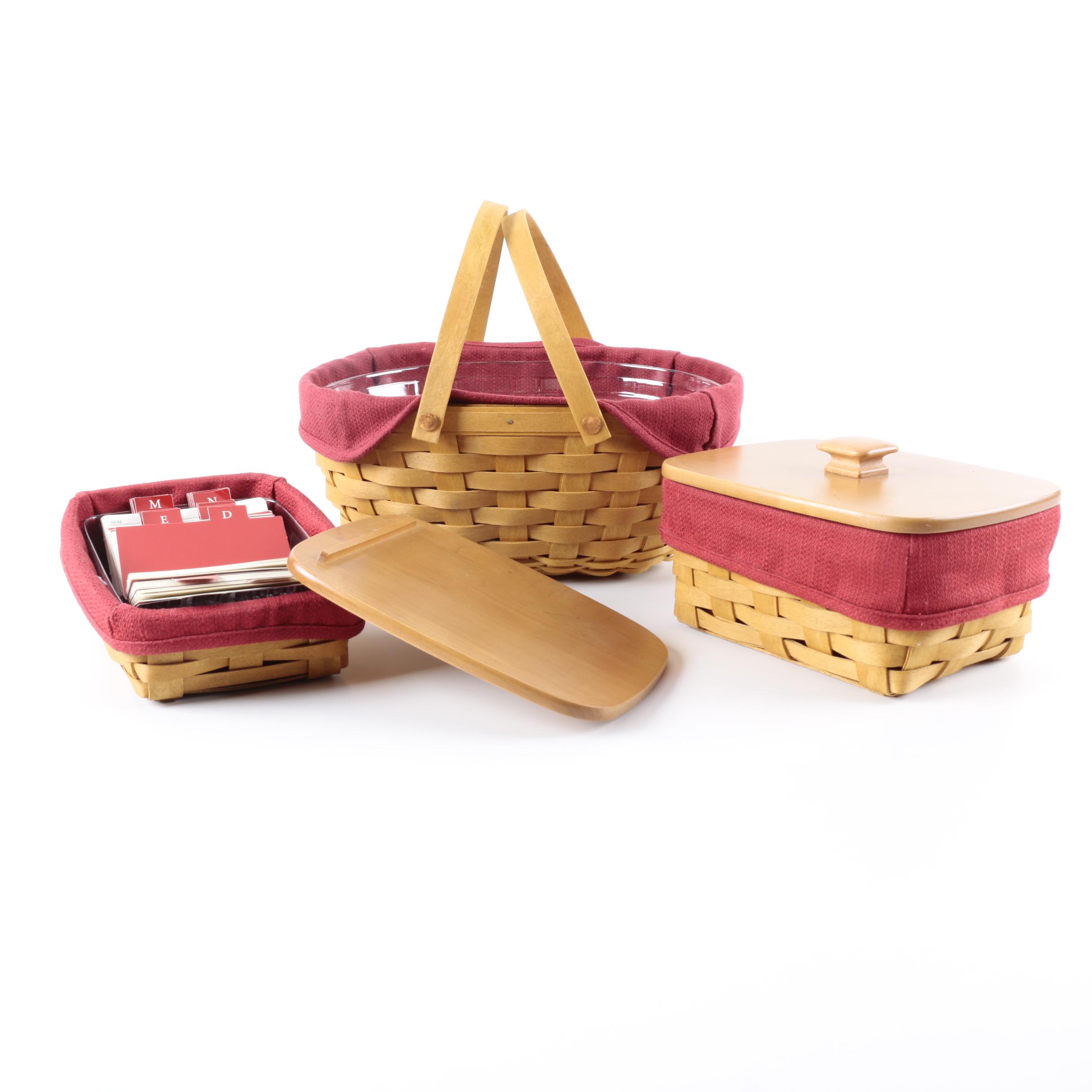 Three Woven Longaberger Baskets