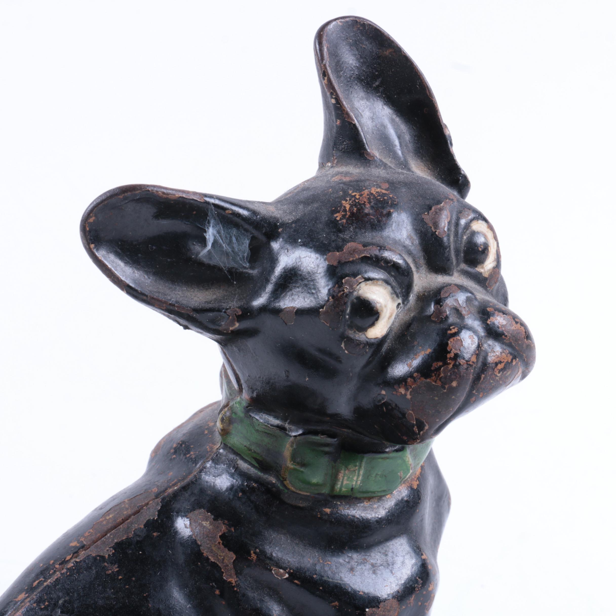 Vintage Cast Iron French Bulldog Doorstop