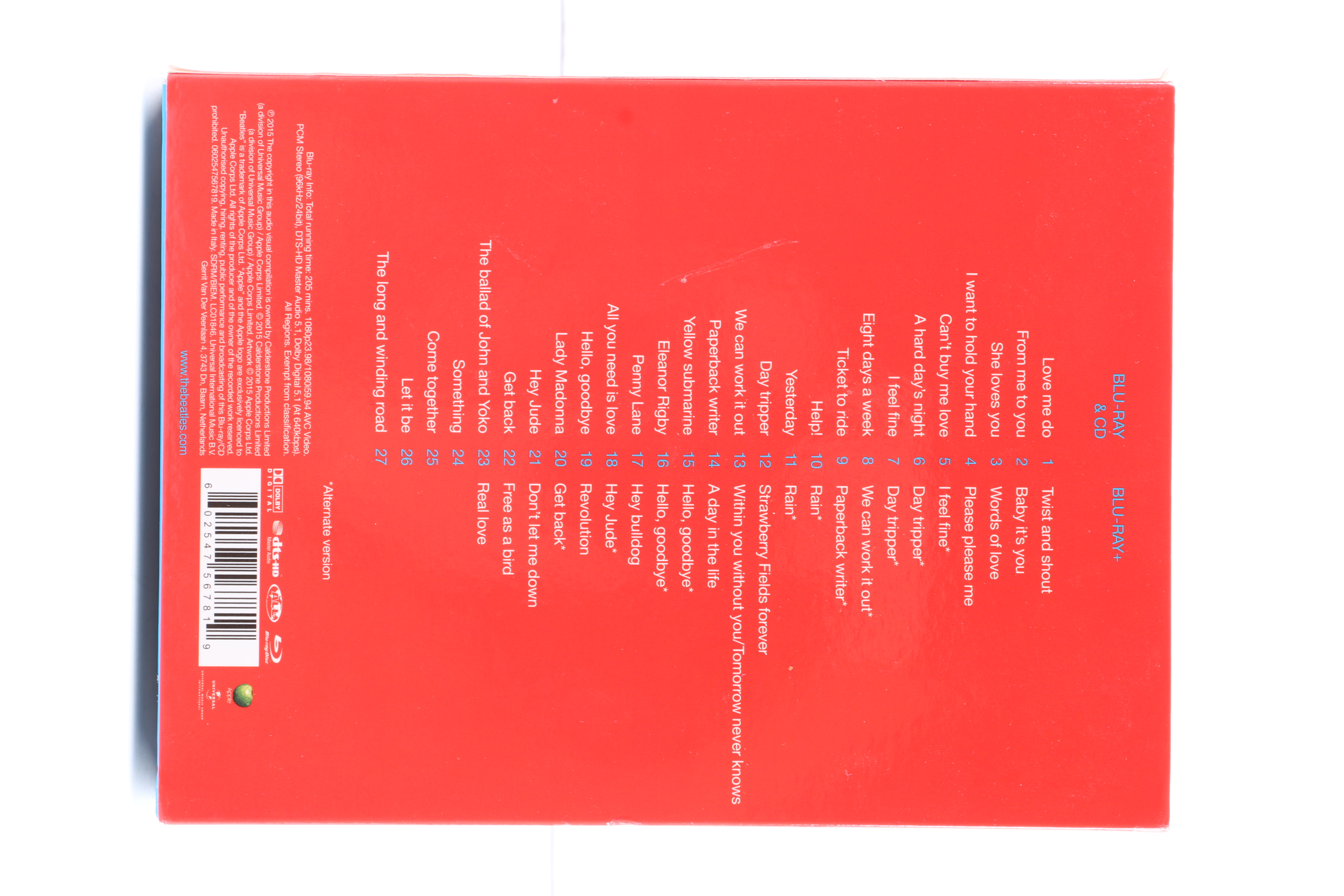 The Beatles "1+" Deluxe Edition Blu-Ray and CD Set