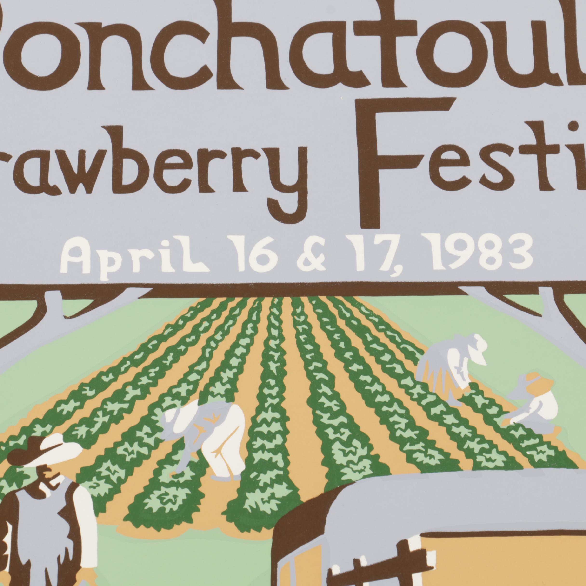 Limited Edition Ponchatoula Strawberry Festival Posters From 1983 and 2004