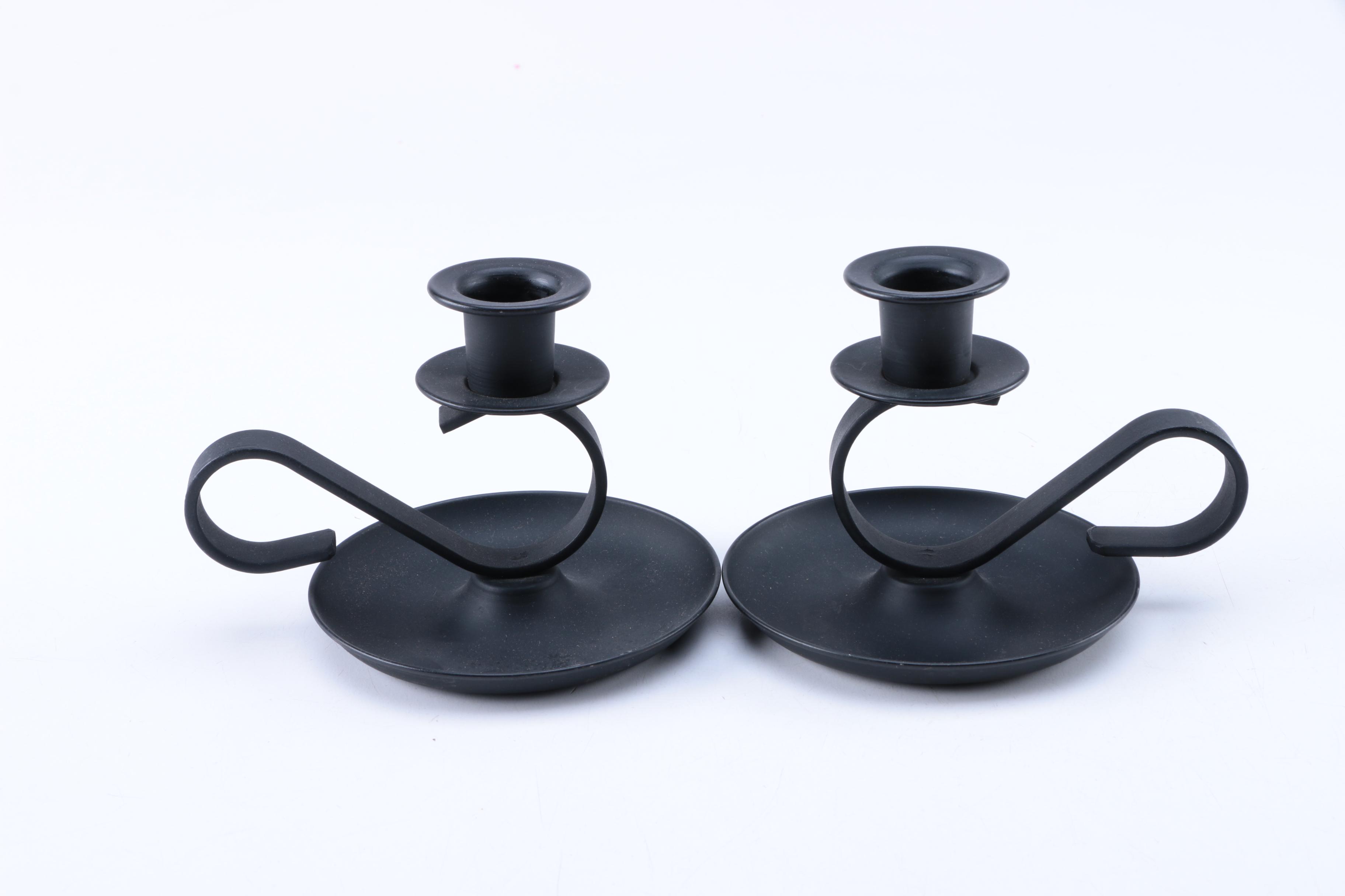 Embossed Glass Lamp and Candle Holder Collection