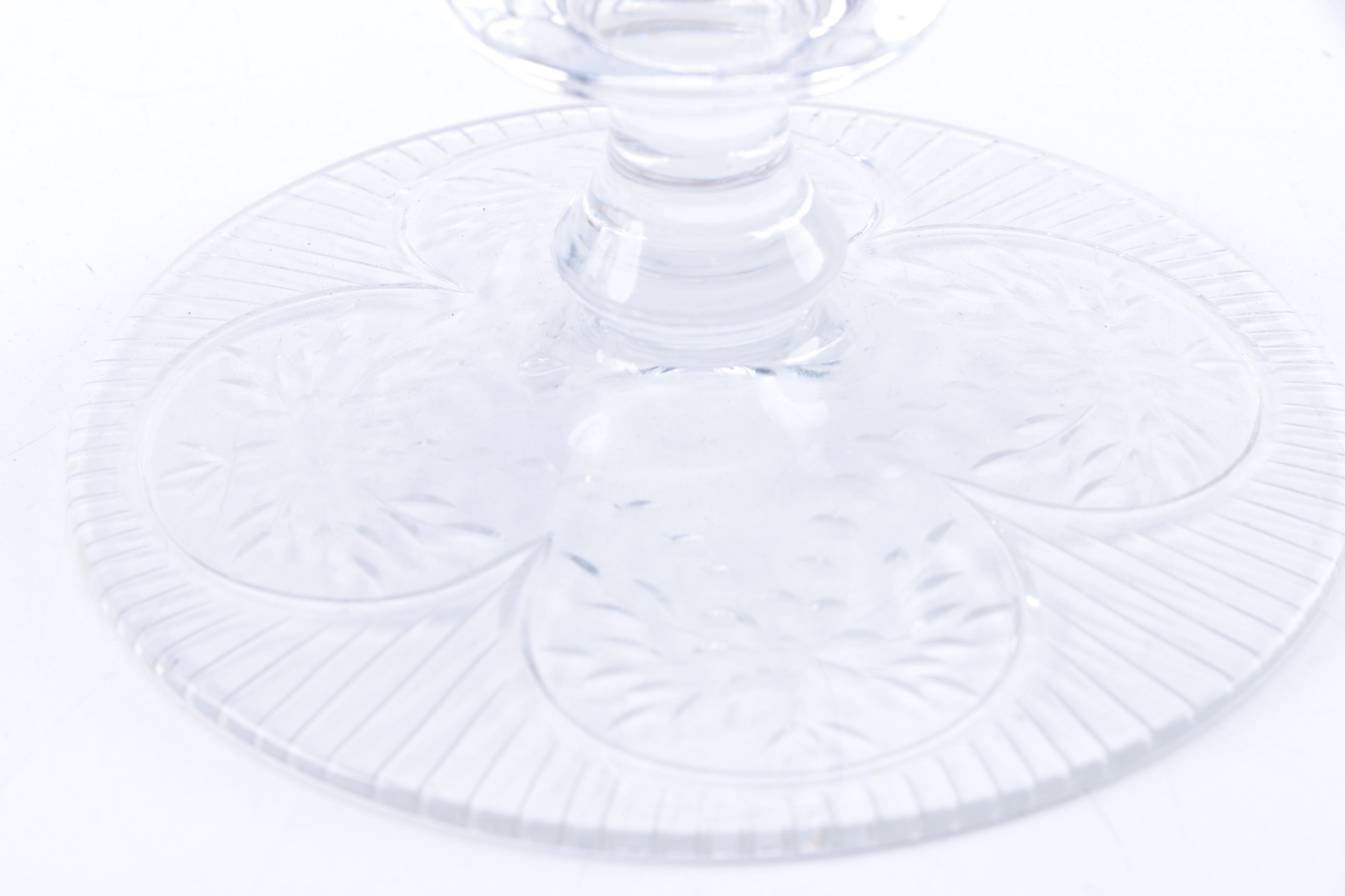 Embossed Glass Lamp and Candle Holder Collection