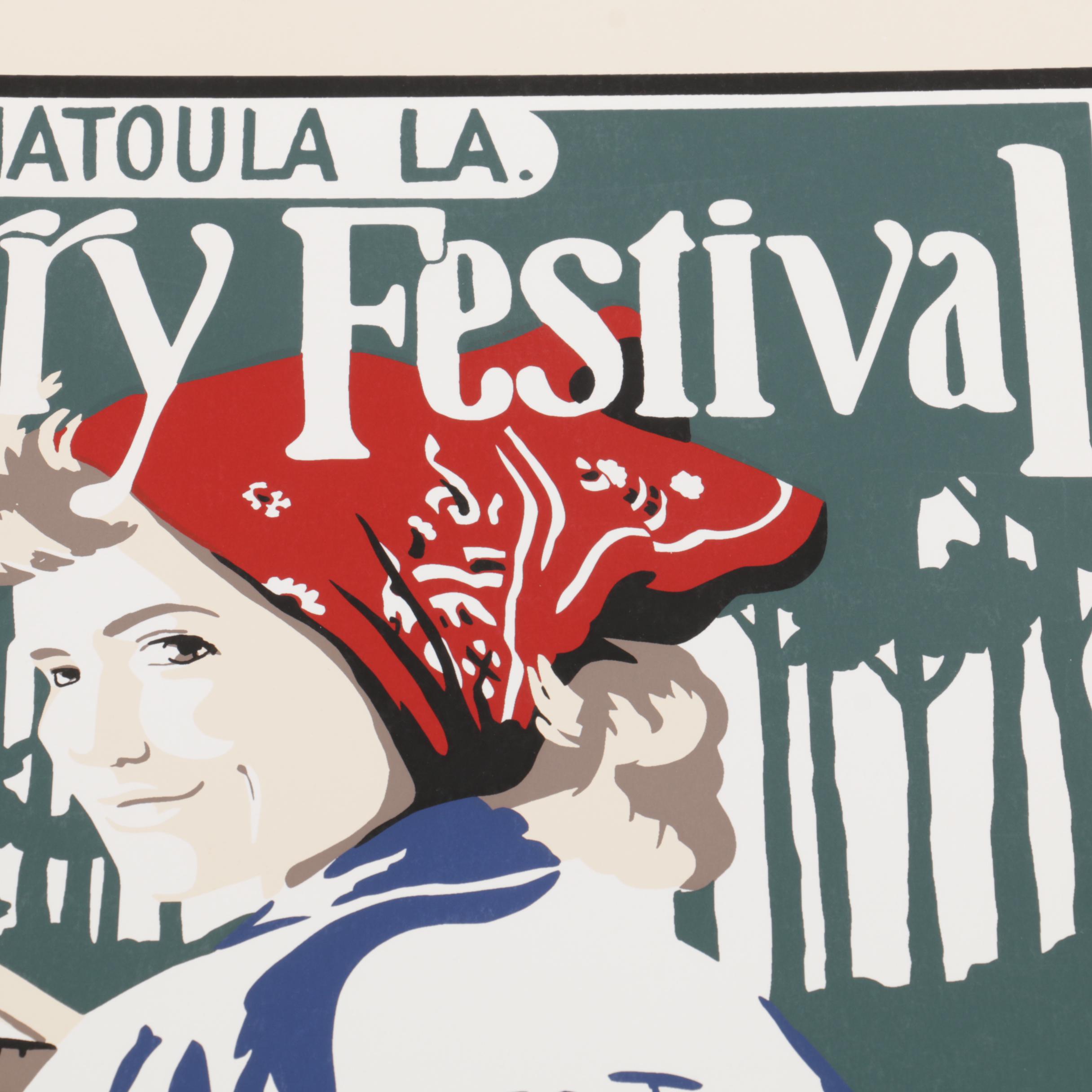 Holloway Limited Edition 1984 Ponchatoula Strawberry Festival Serigraph