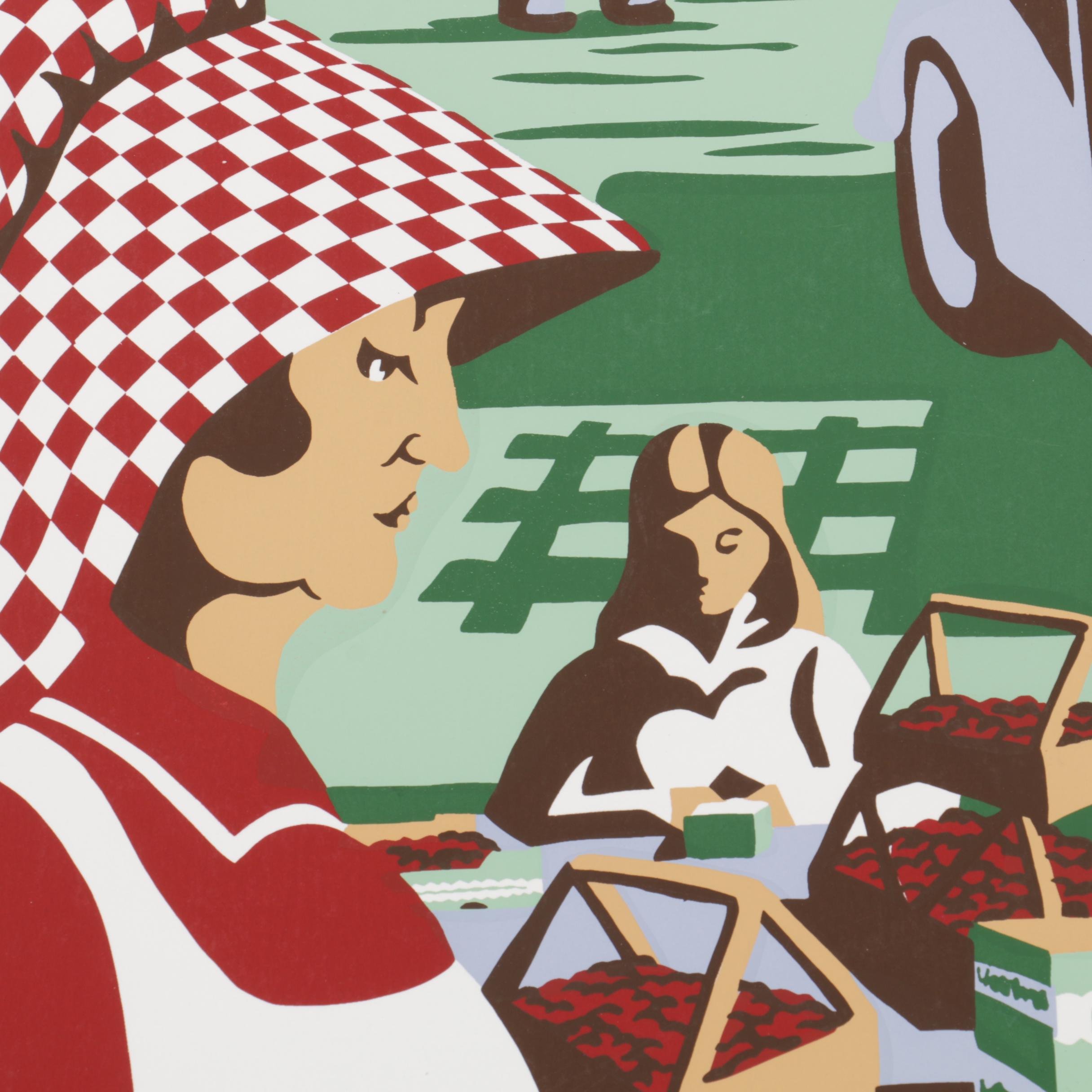 Robertson Limited Edition 1983 Ponchatoula Strawberry Festival Serigraph Poster