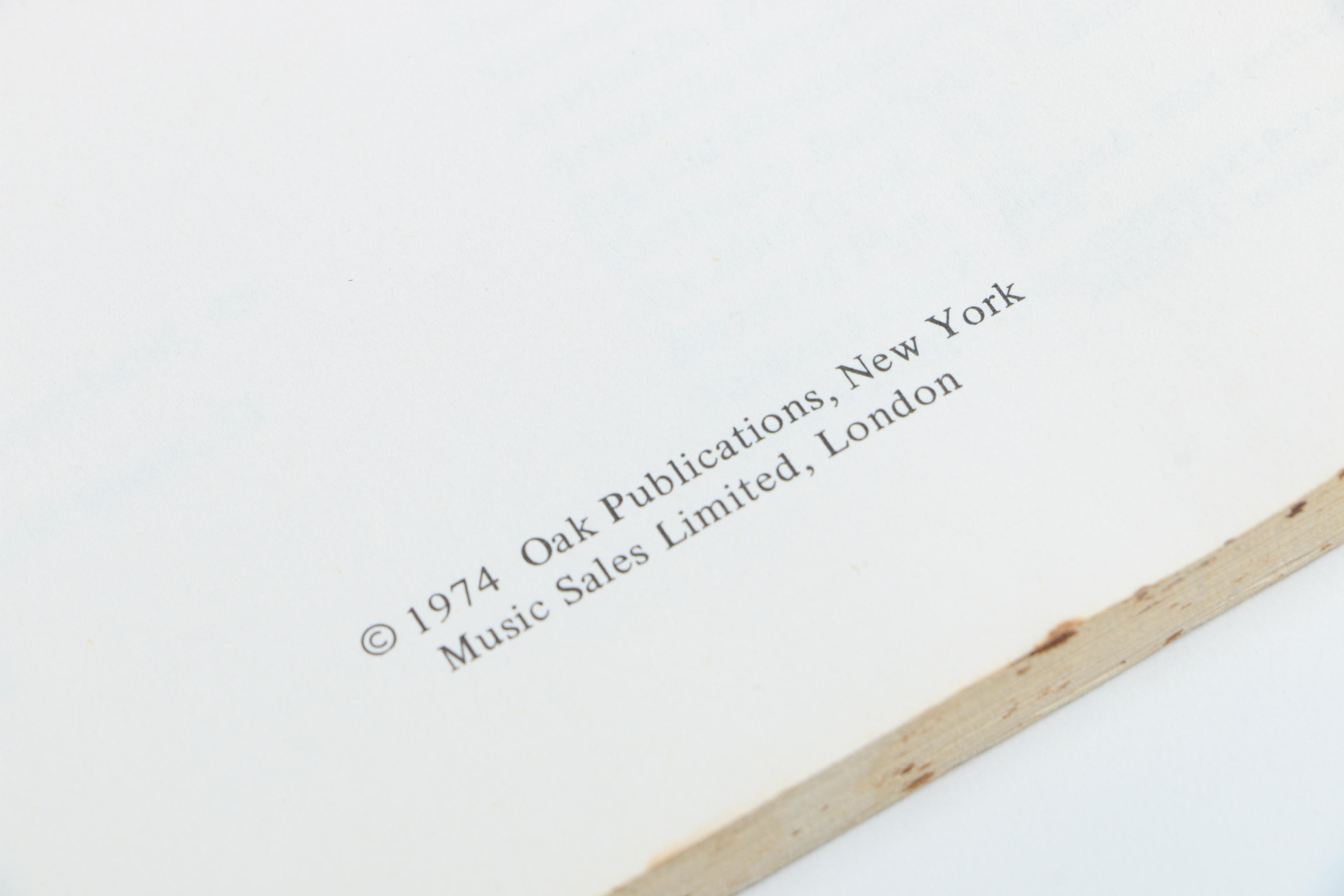 Vintage Epiphone Long Neck Banjo and Sheet Music