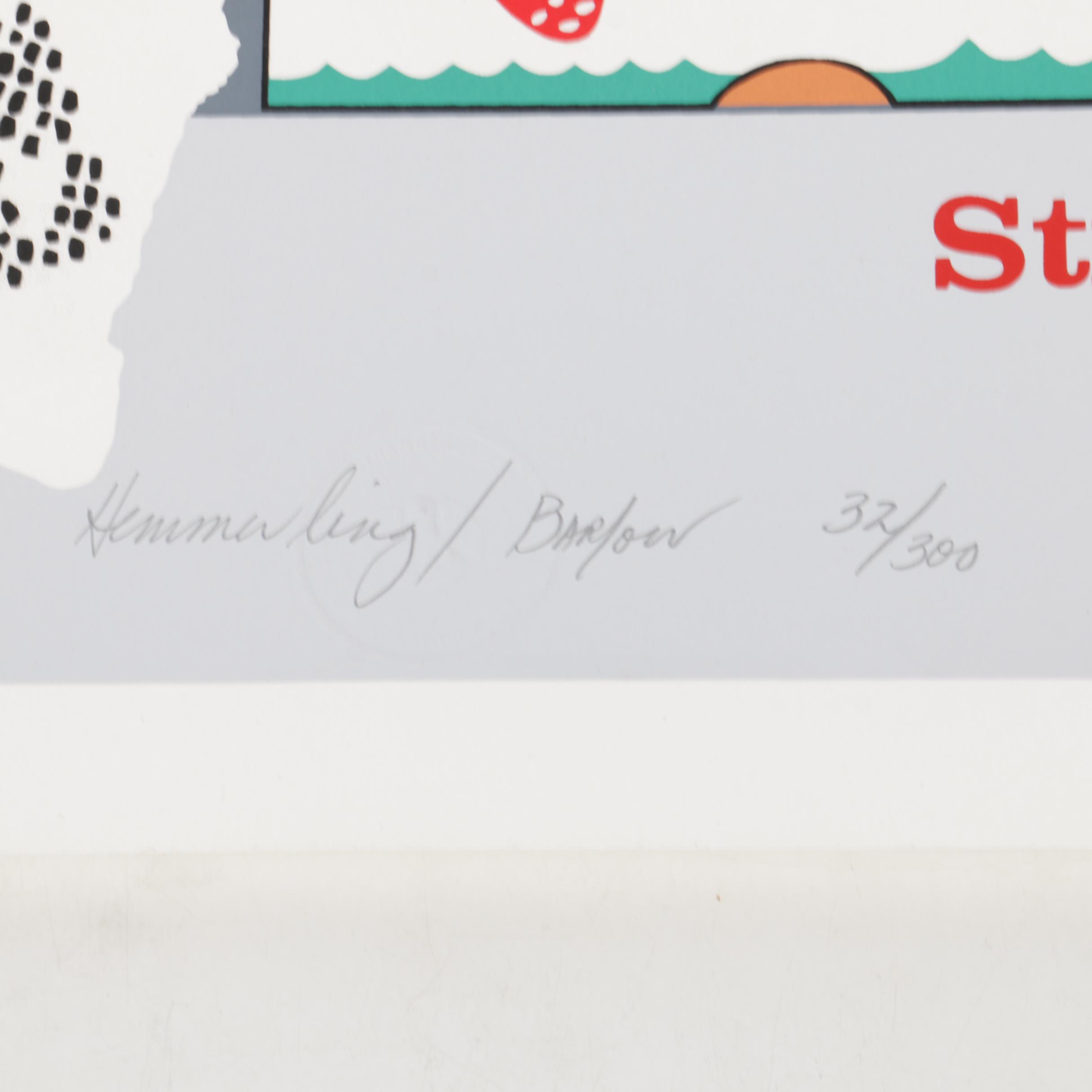 Limited Edition 1993 Ponchatoula Strawberry Festival Serigraph Poster