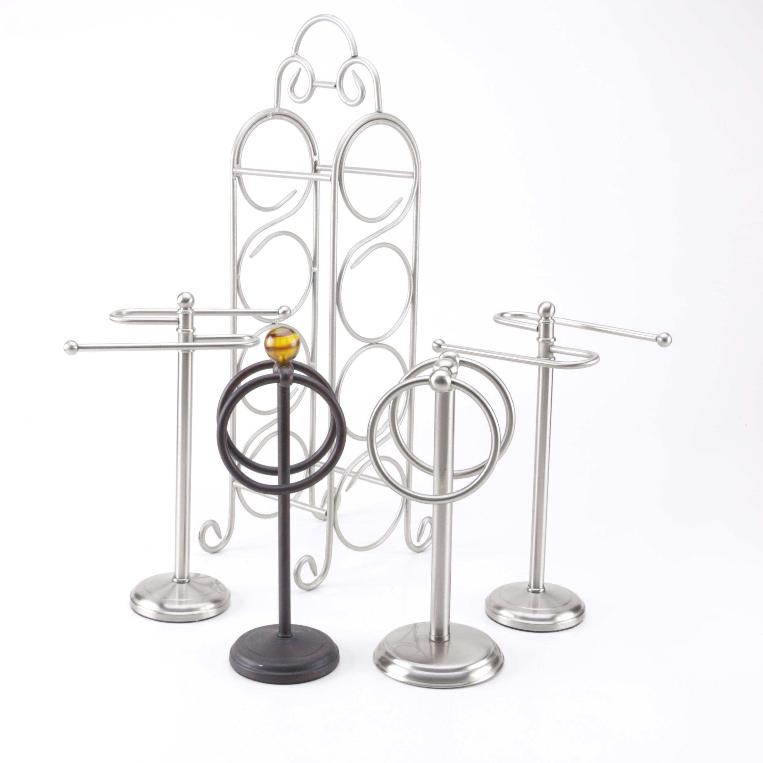 Metal Towel Racks and Toilet Tissue Holders