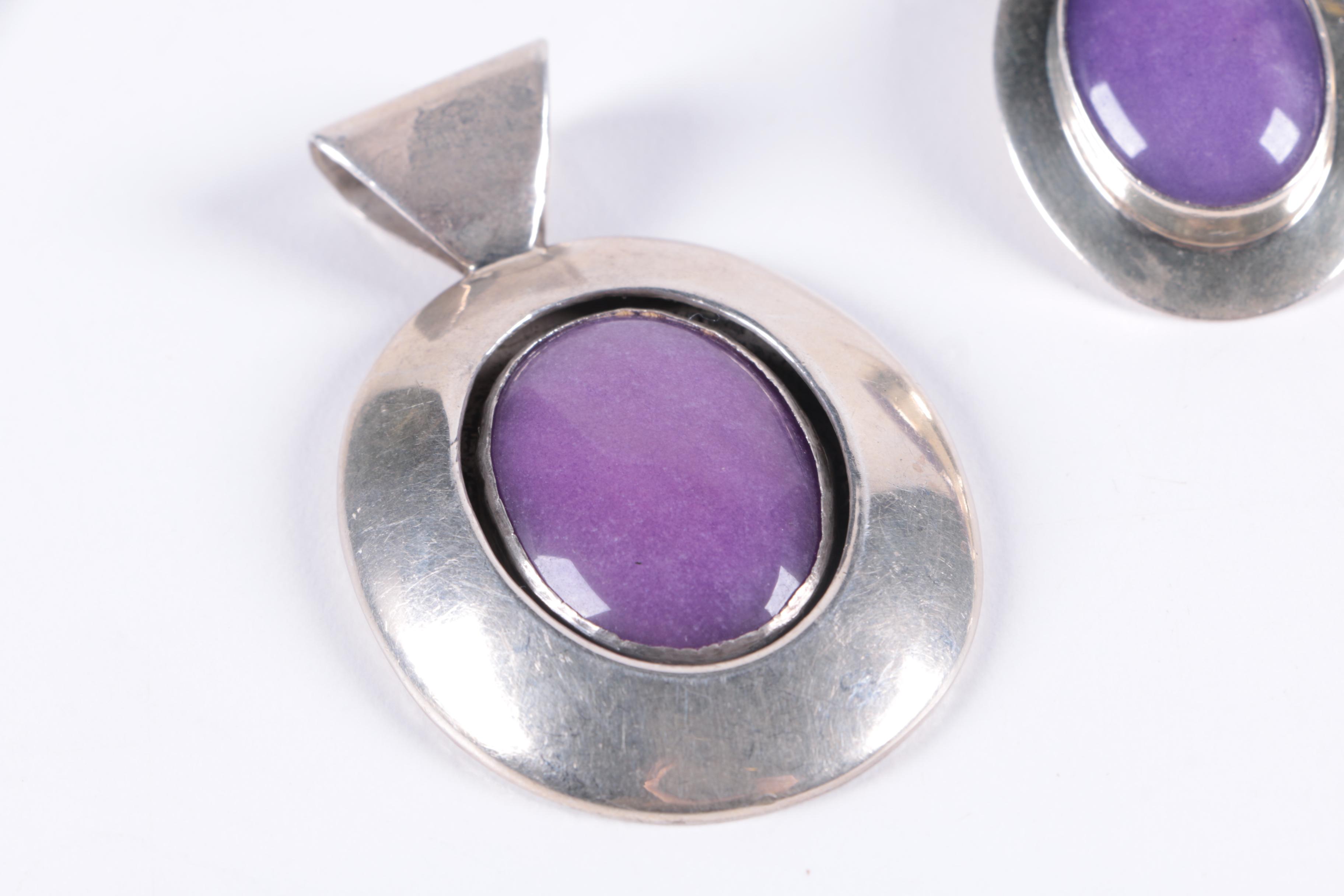 Sterling Silver Pendants and Earrings Including Mary Rita Padilla