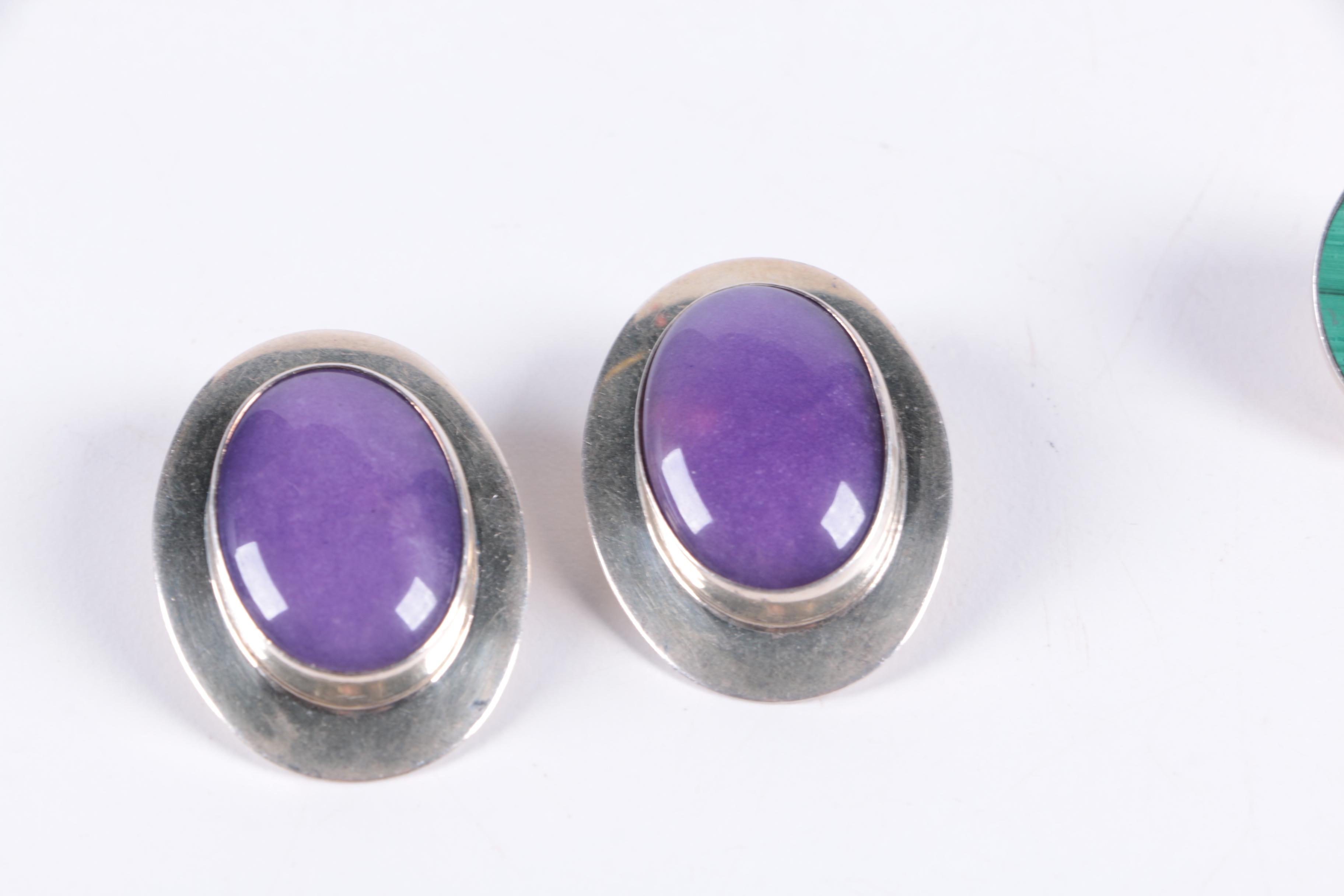 Sterling Silver Pendants and Earrings Including Mary Rita Padilla