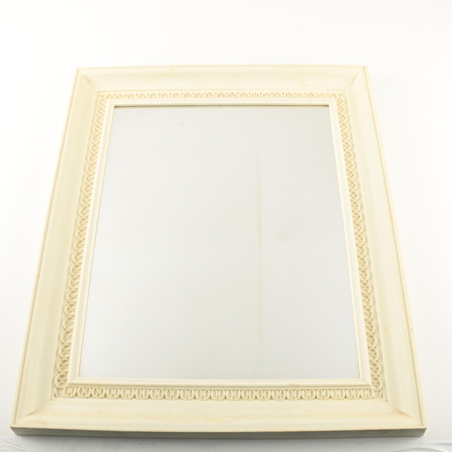 Wall Mirror with White Wood Frame