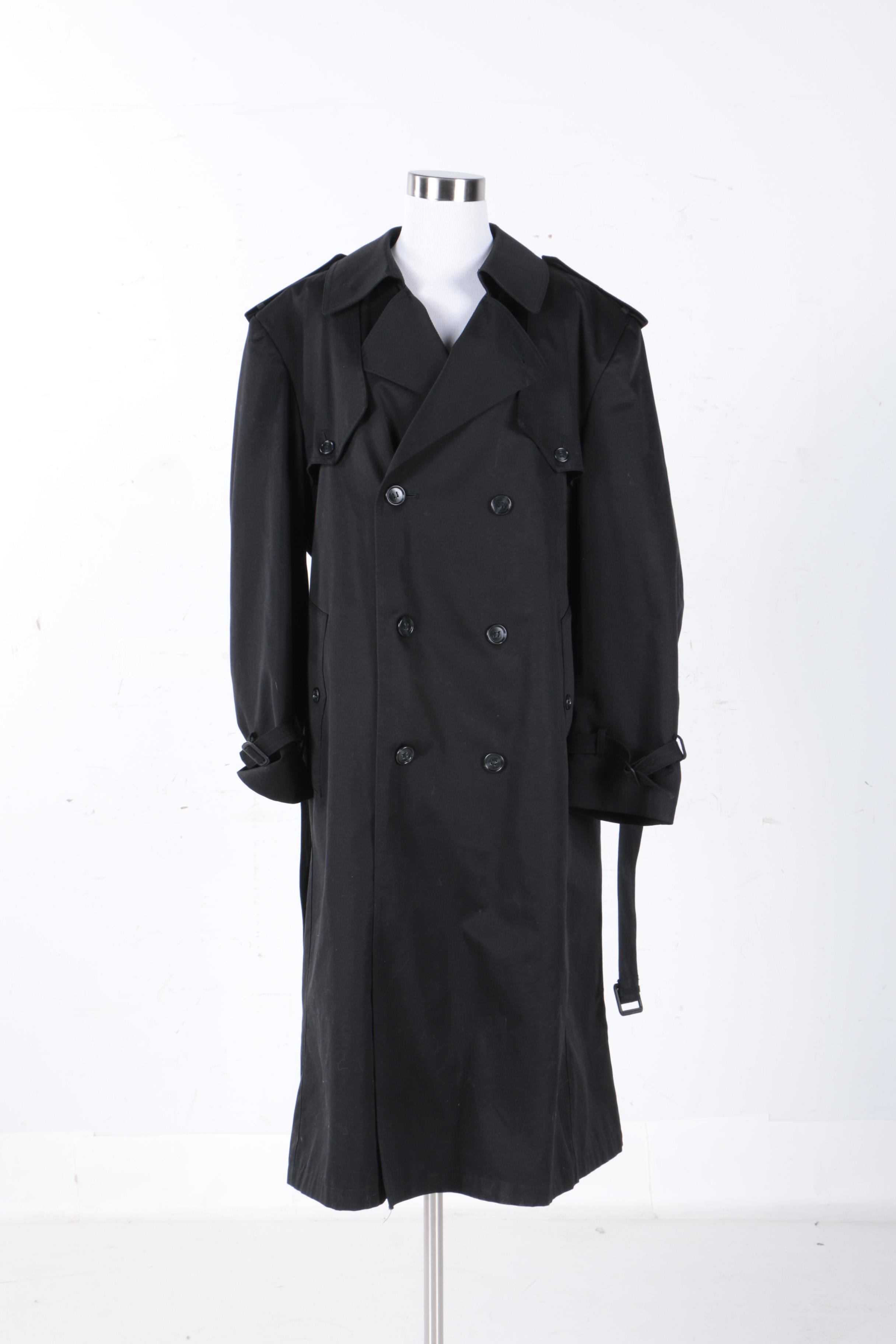 Men's Black Trench Coats Including London Towne