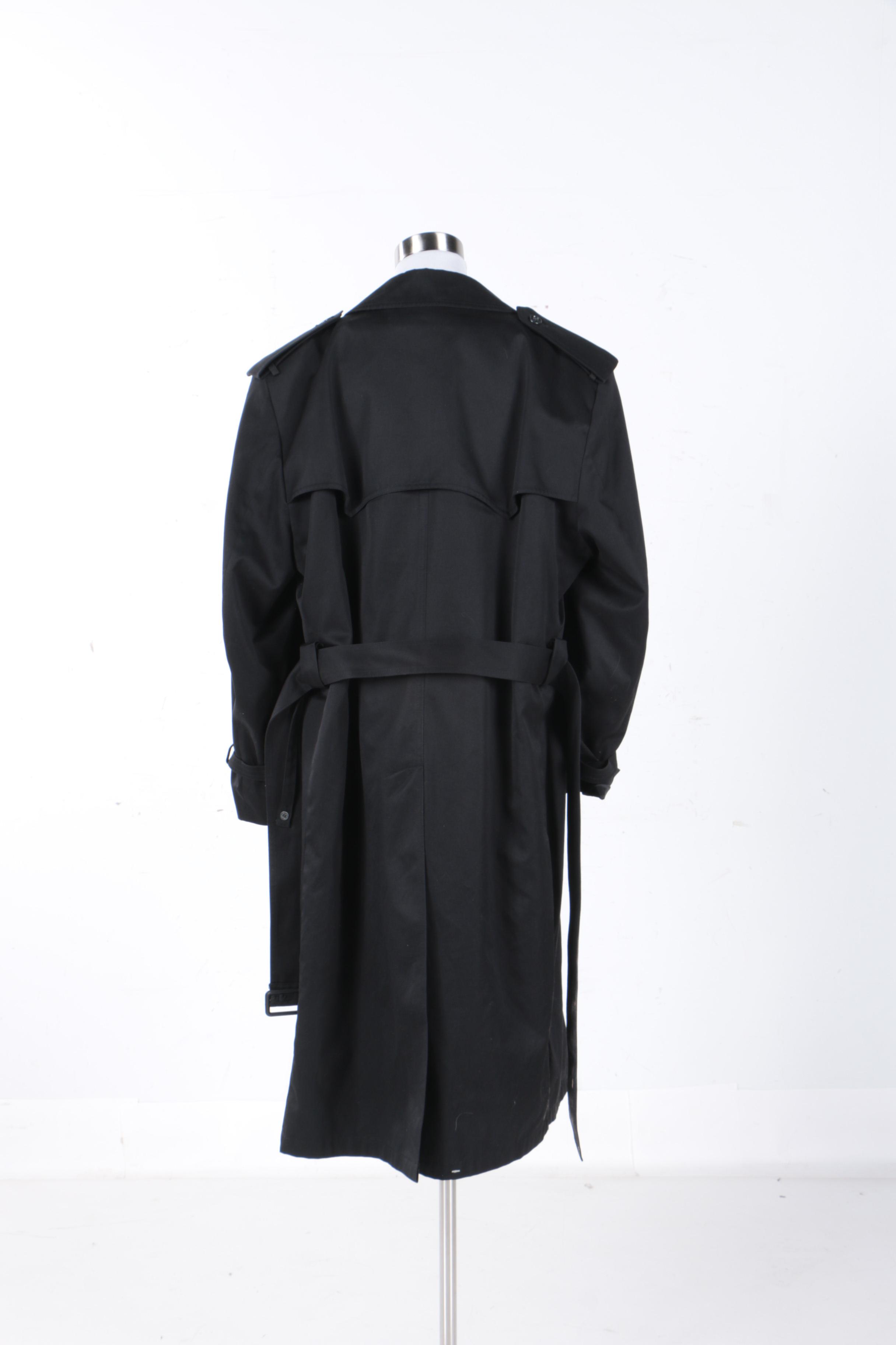 Men's Black Trench Coats Including London Towne