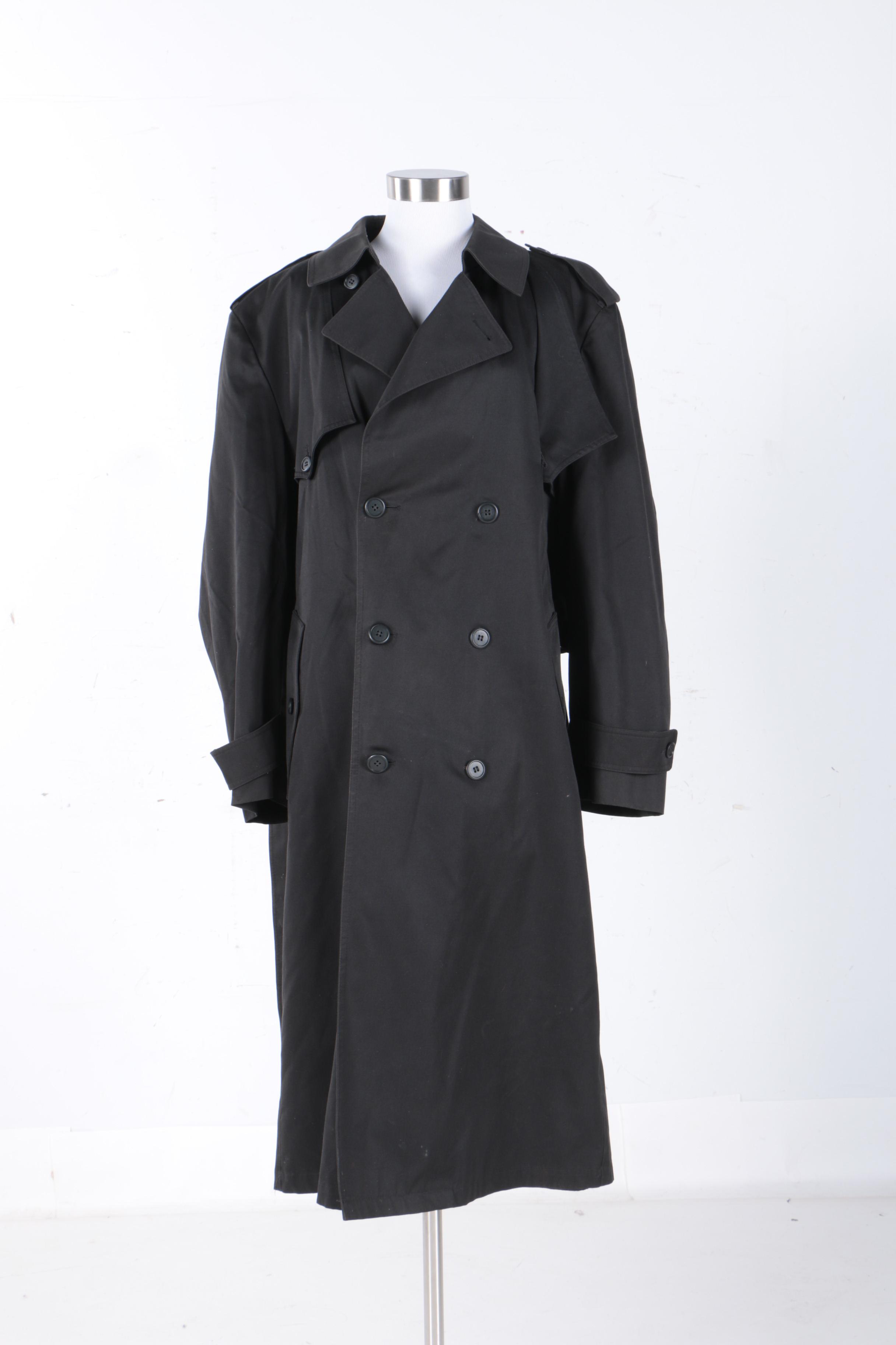Men's Black Trench Coats Including London Towne