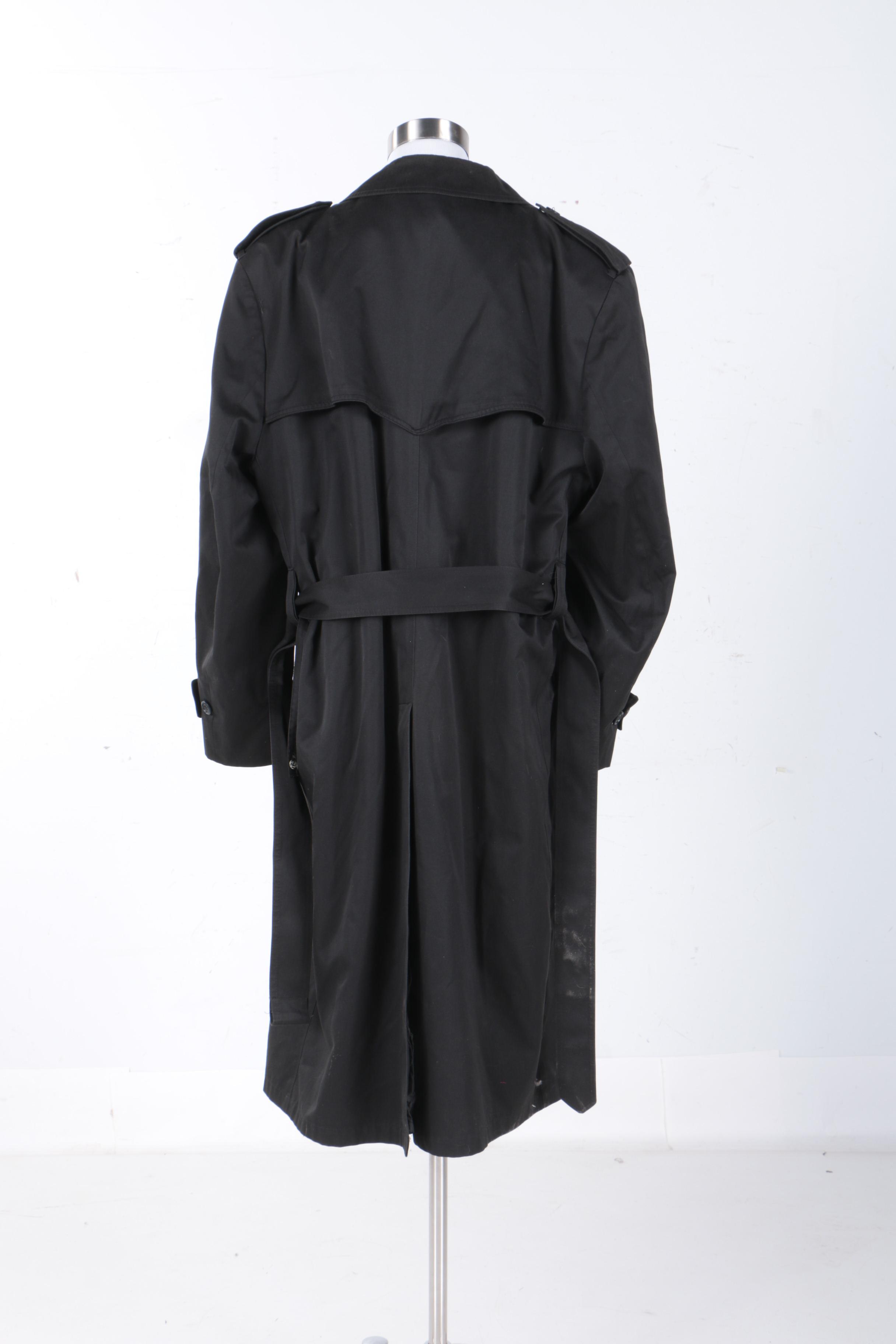 Men's Black Trench Coats Including London Towne