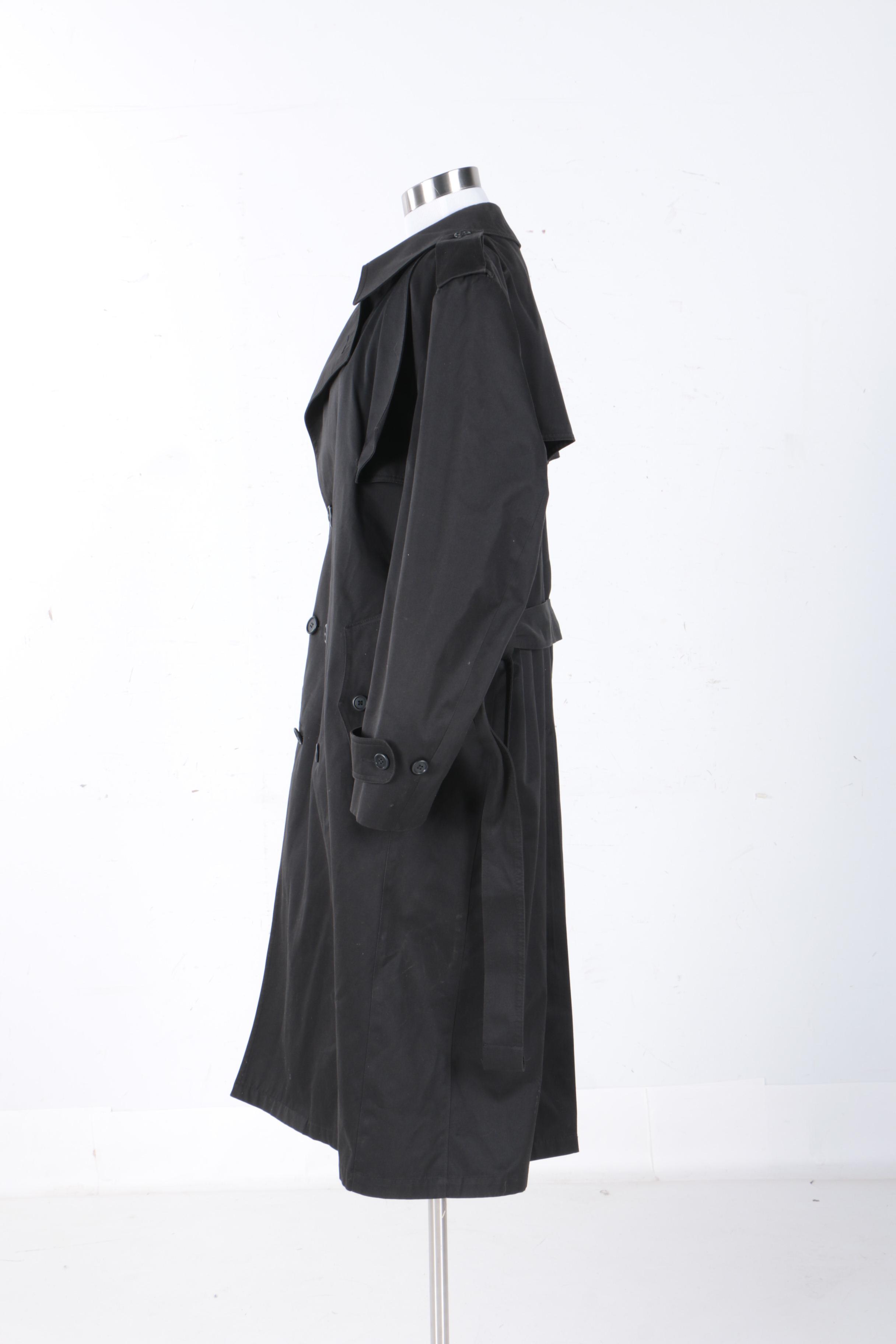Men's Black Trench Coats Including London Towne