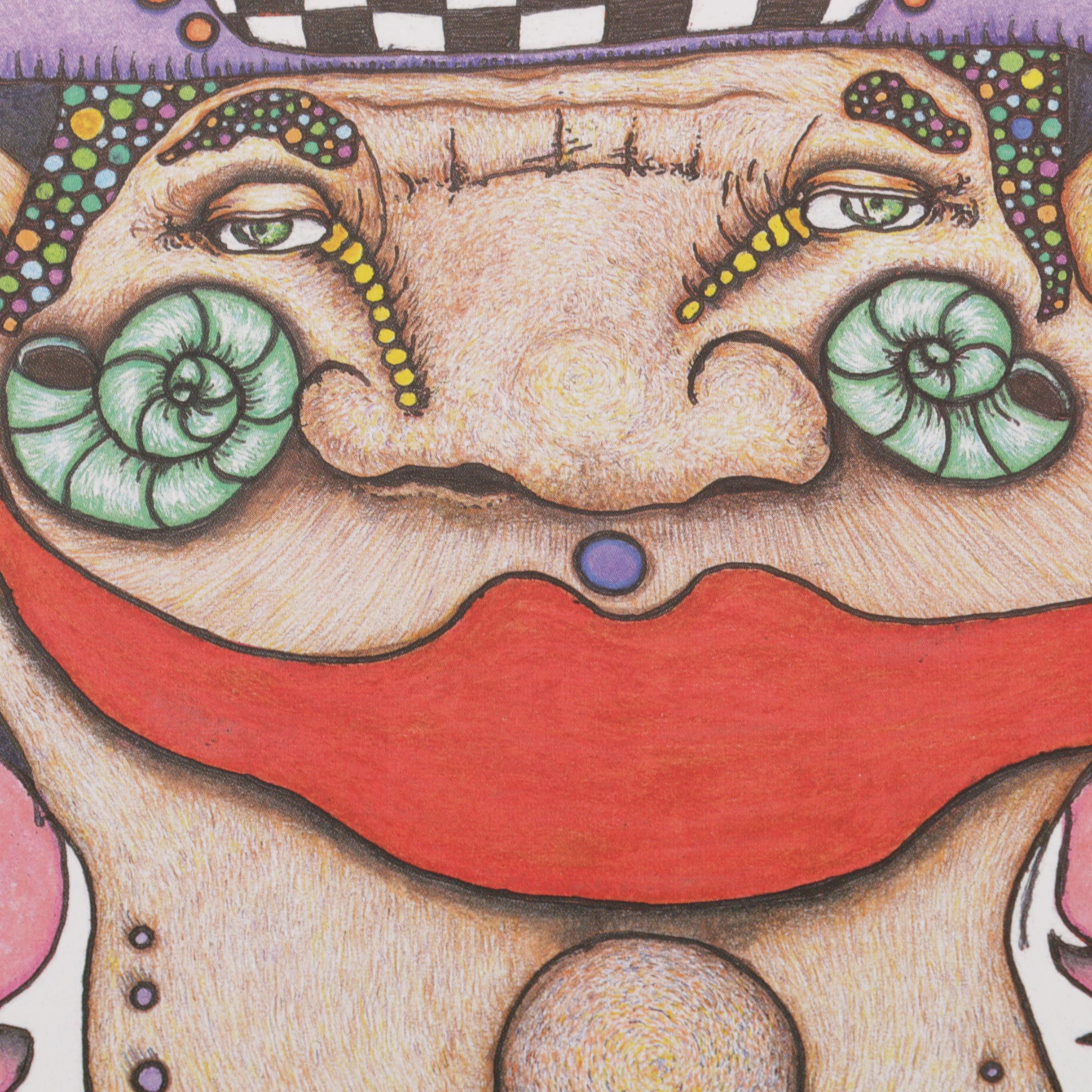 Three Jamie Hayes Limited Edition Mardis Gras Themed Offset Lithograph Prints