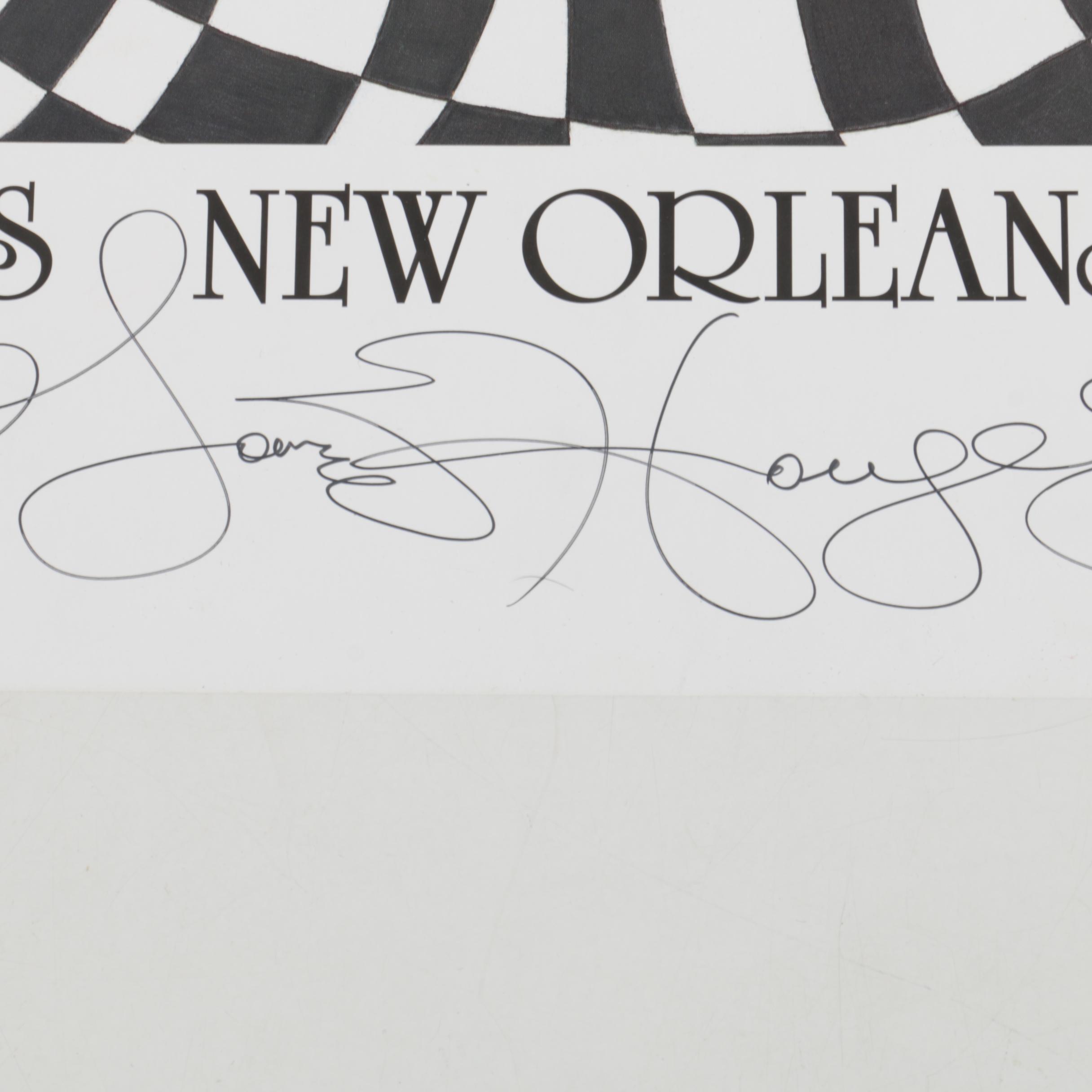 Three Jamie Hayes Limited Edition Mardis Gras Themed Offset Lithograph Prints