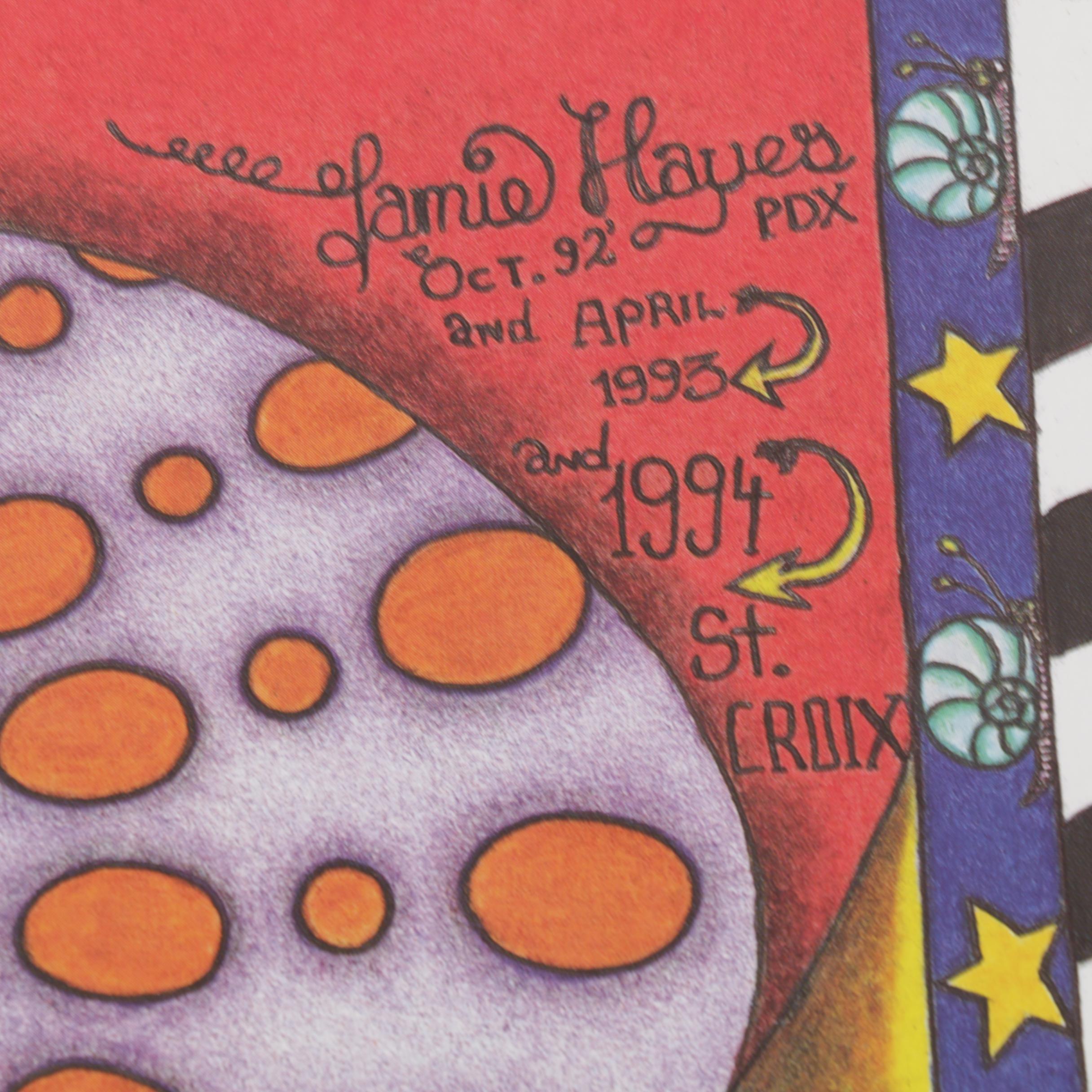 Three Jamie Hayes Limited Edition Mardis Gras Themed Offset Lithograph Prints