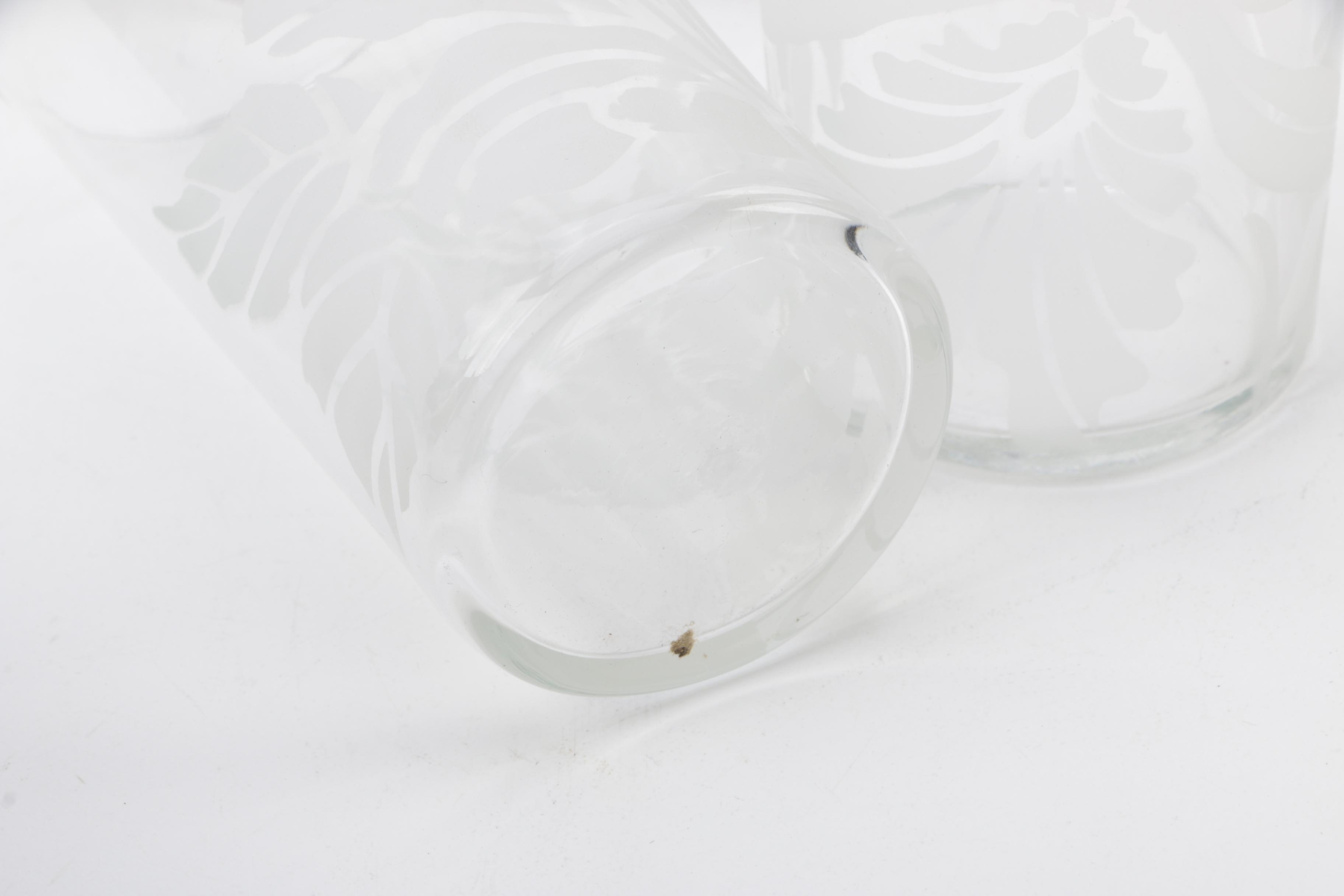 Vintage Etched Glass Tumbers