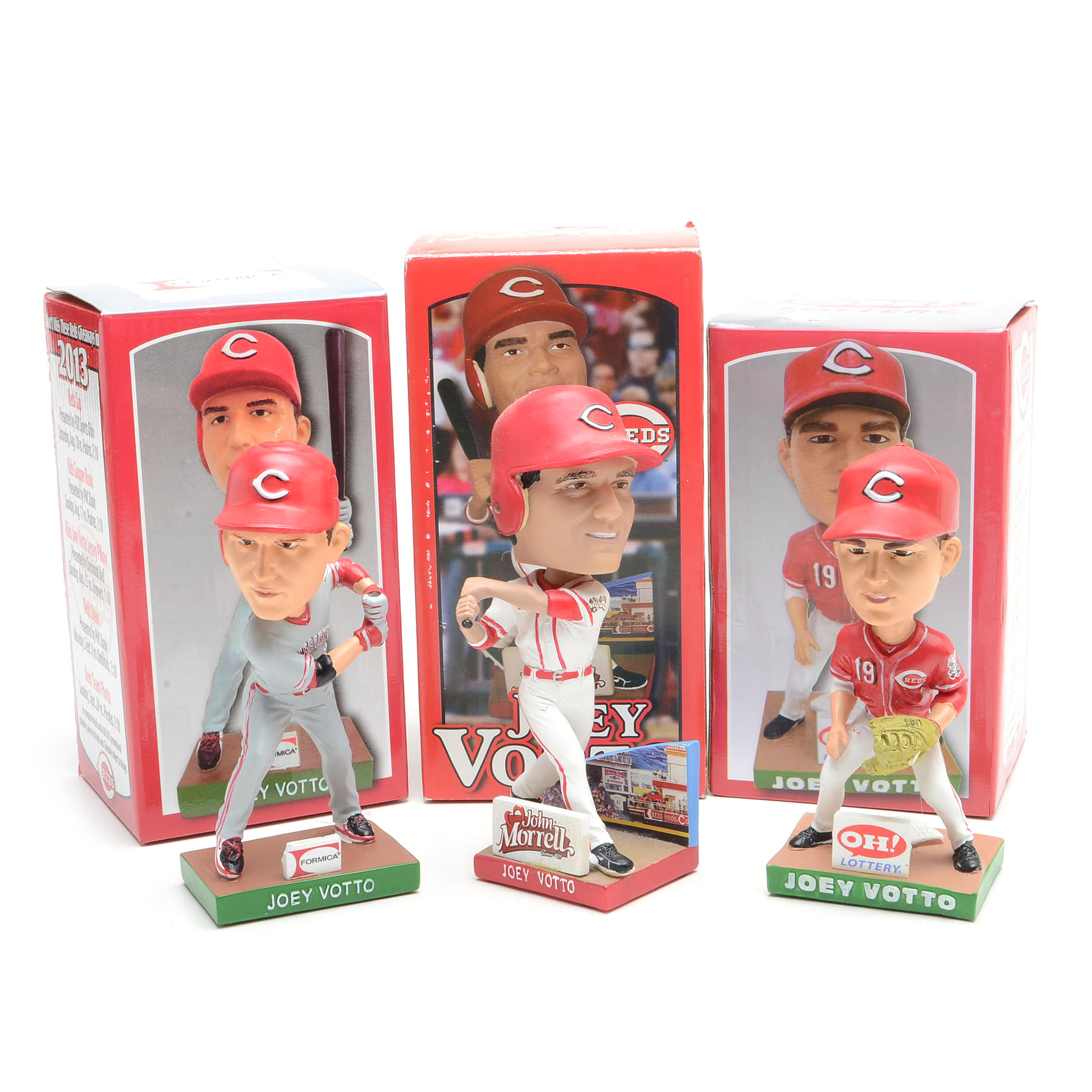 Three Joey Votto Cincinnati Reds Bobblehead Dolls