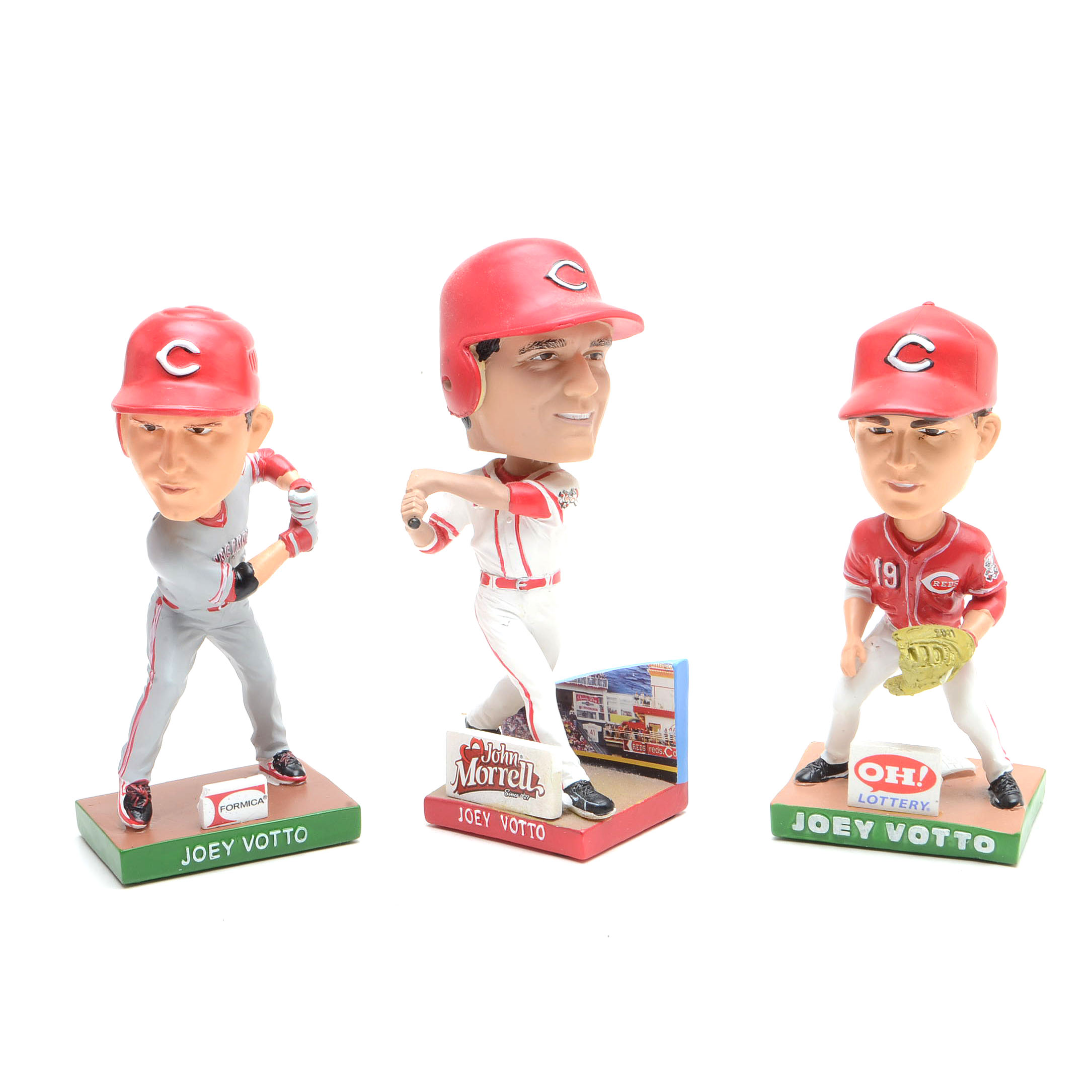 Three Joey Votto Cincinnati Reds Bobblehead Dolls