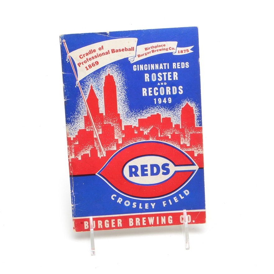 Burger Beer/Cincinnati Reds 1949 Crosley Field Booklet