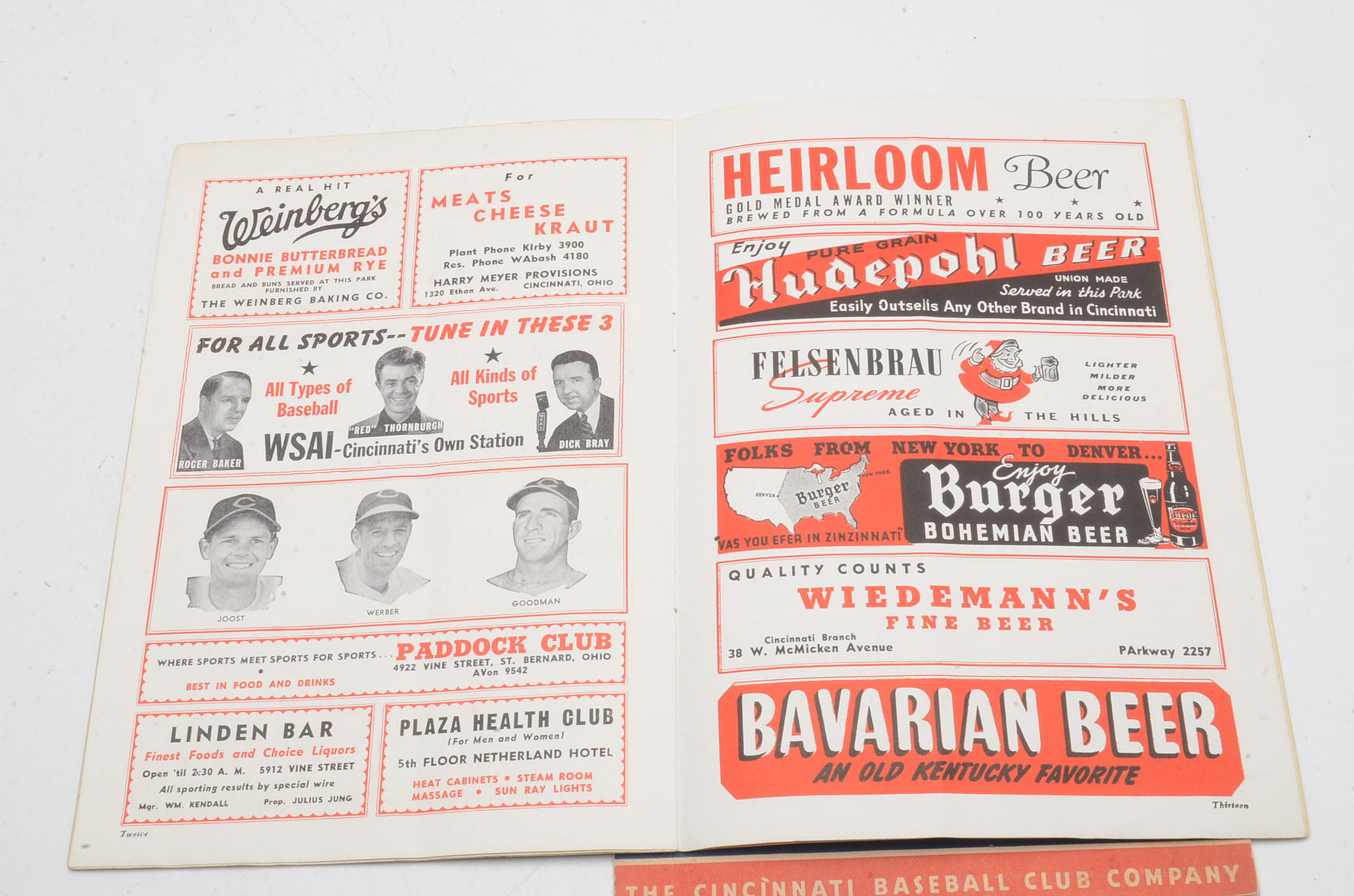 1940/1941 Reds Scorebooks