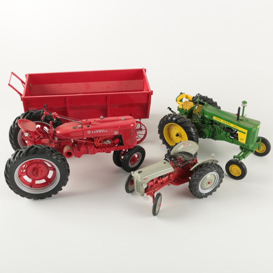 Assorted Die-Cast Farm Vehicles Including John Deere