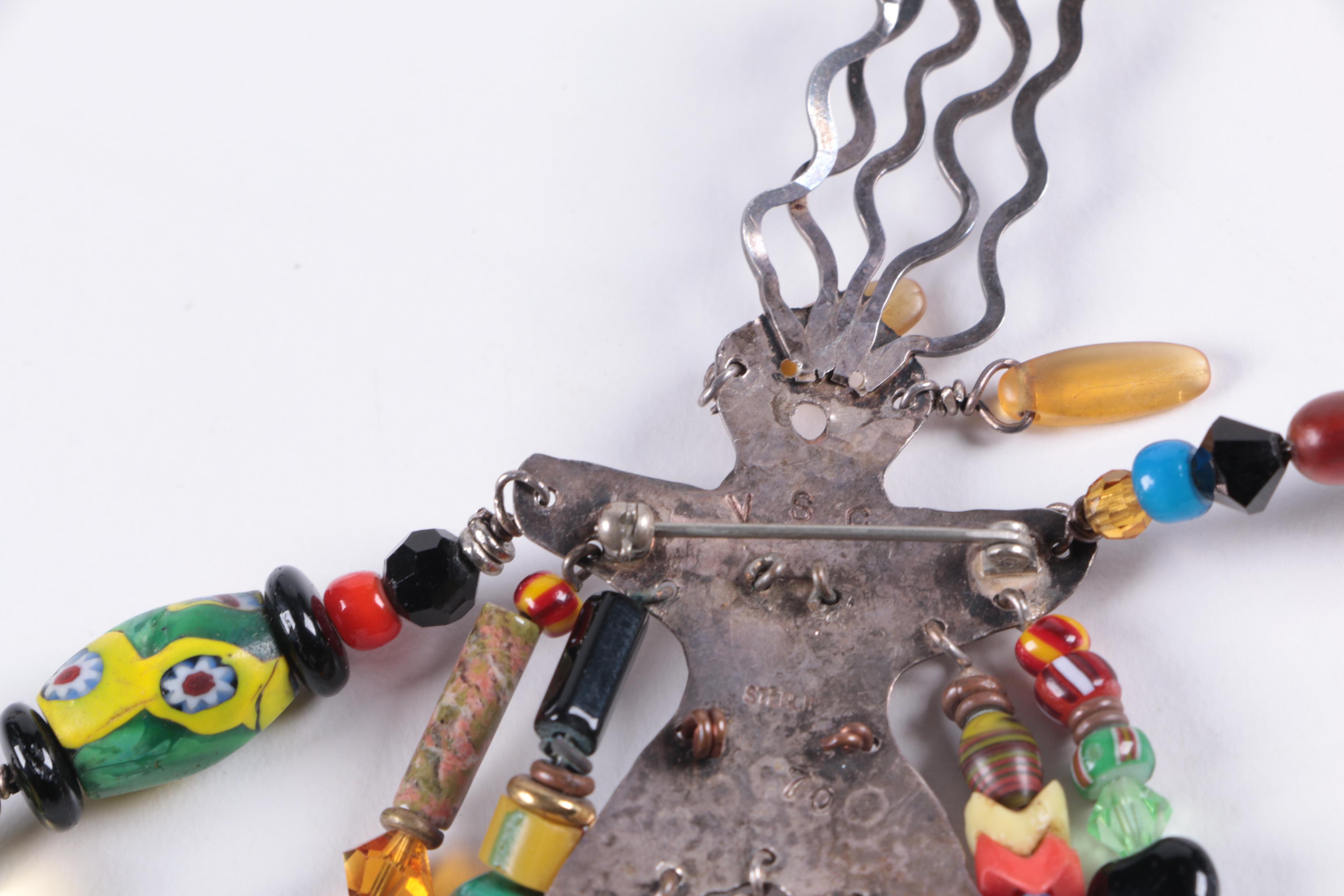 Selection of Circa 1980s Abstract Sterling Silver Jewelry