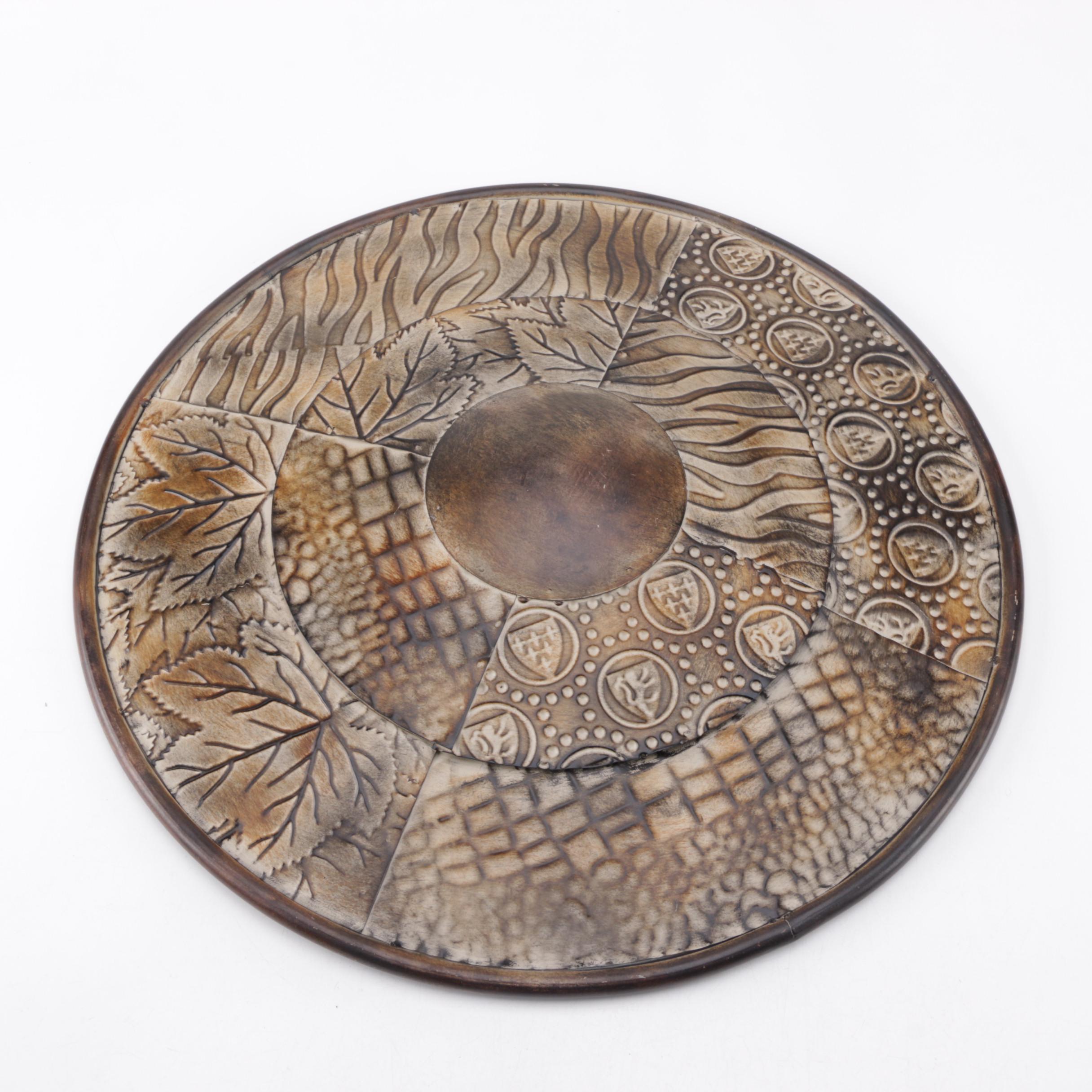Contemporary Round Decorative Tray