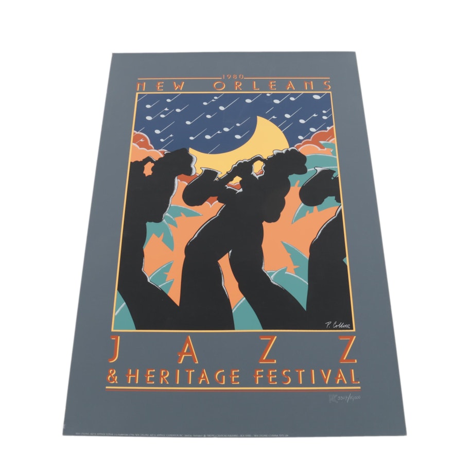 Collier Limited Edition 1980 New Orleans Jazz and Heritage Festival Serigraph