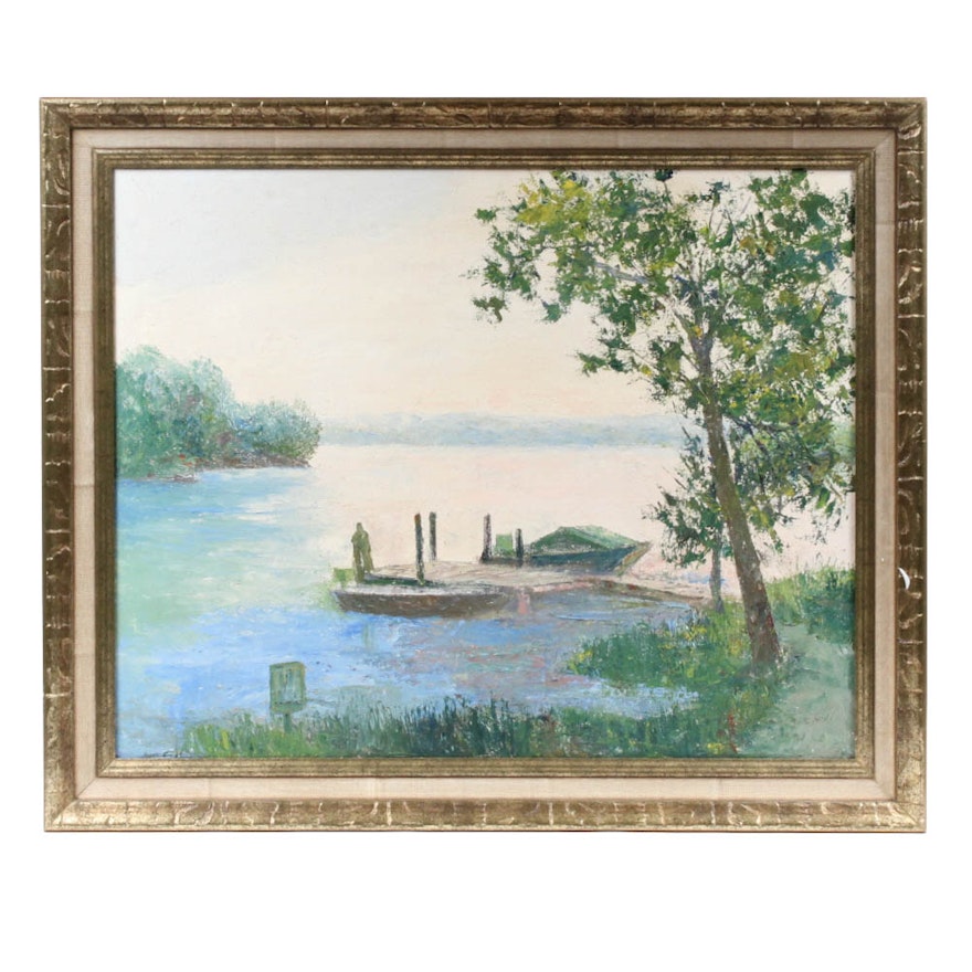 L.C. Mitchell Oil Painting on Board