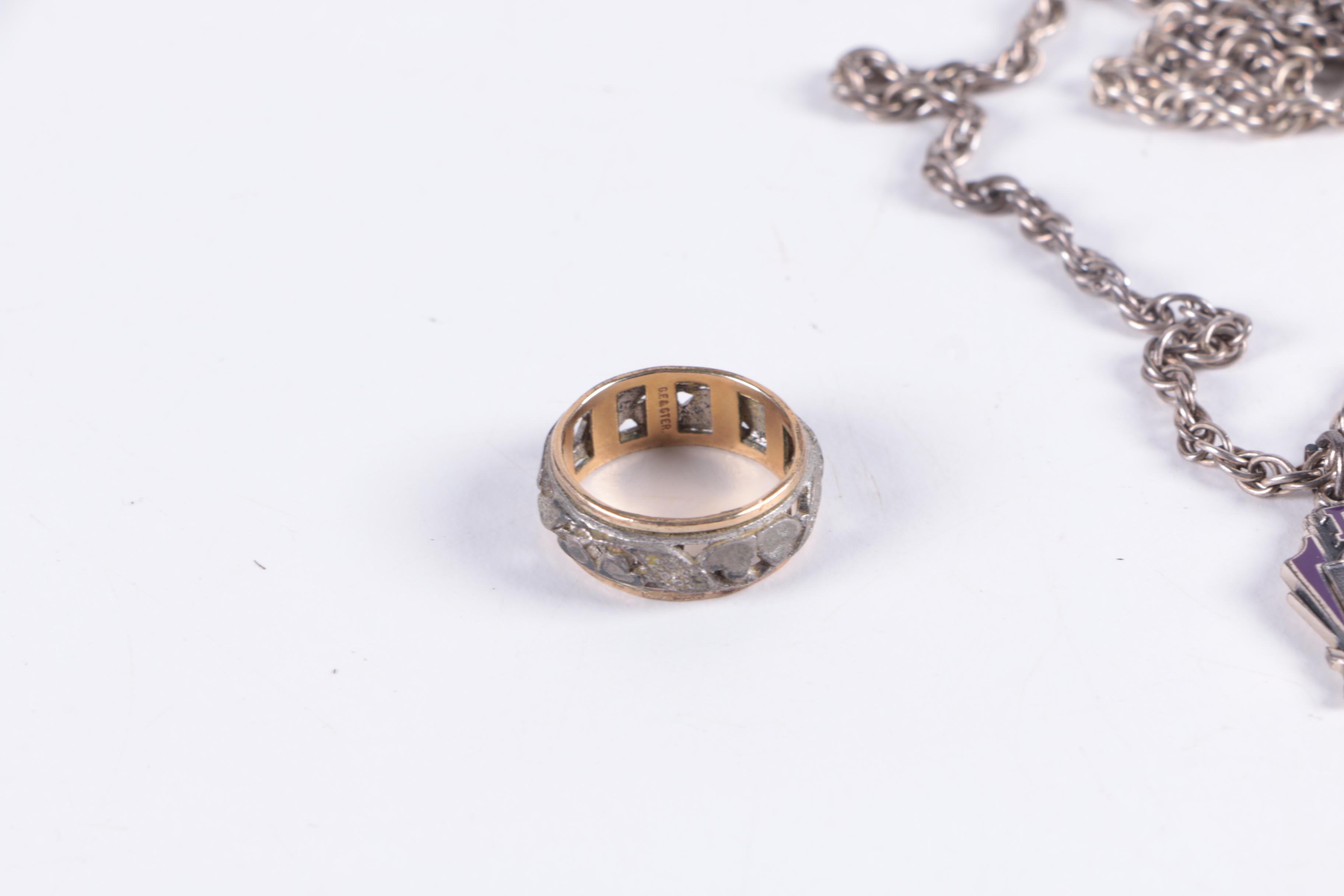 Vintage Sterling Silver Pendant Necklaces and Ring Featuring Boulder Opal