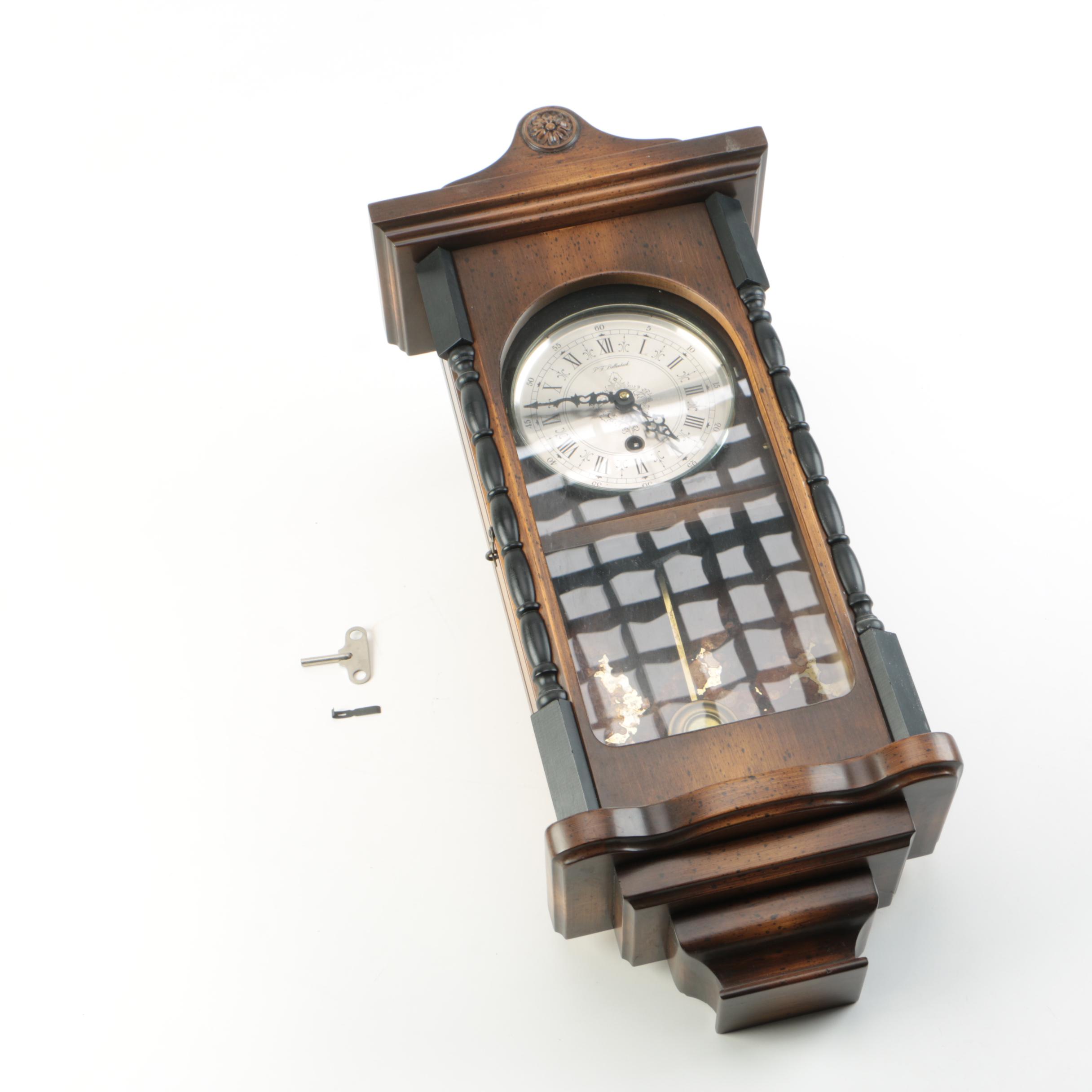 Vintage P.F. Bollenbach  Pendulum Wall Clock